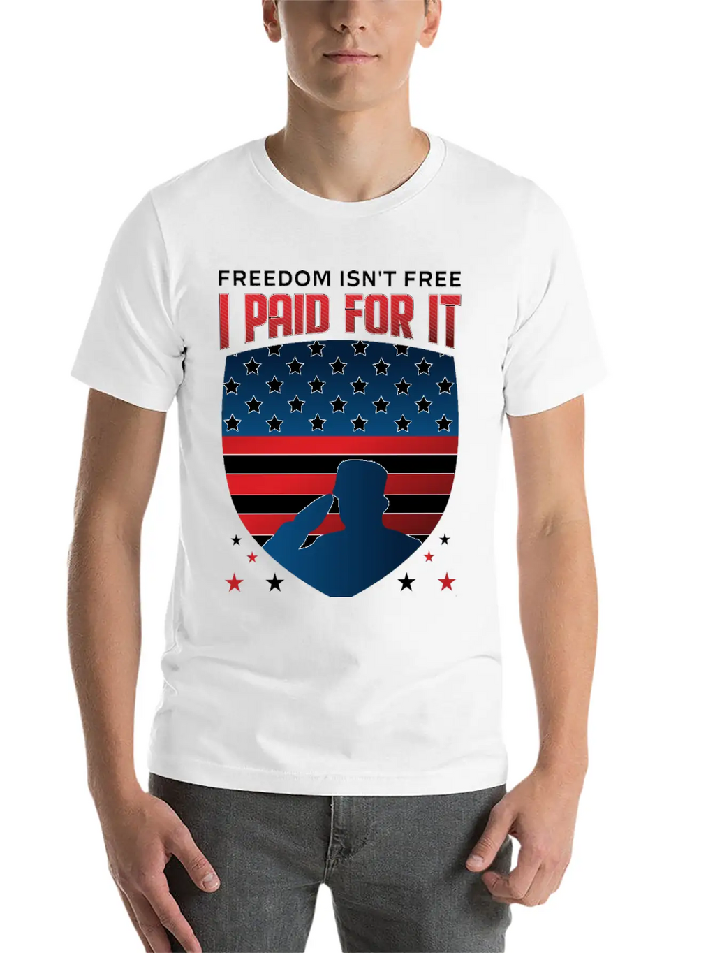 United States US Veteran Dad Grandpa Gift Ideas Unisex Short Sleeve Soft Cotton T-Shirt – Casual Everyday Wear