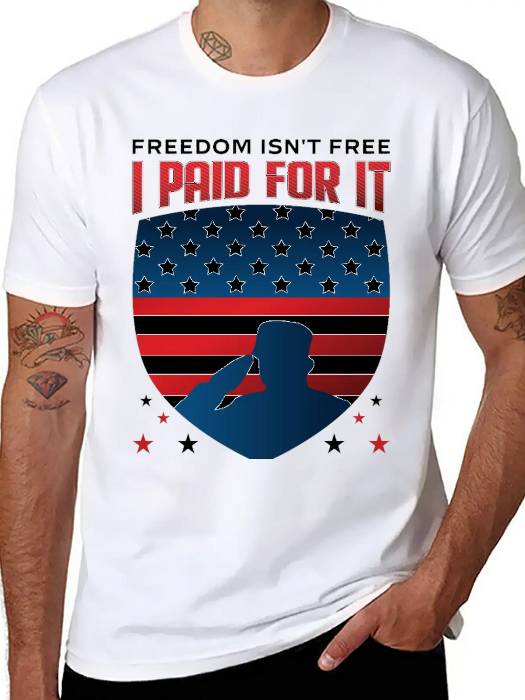 United States US Veteran Dad Grandpa Gift Ideas Unisex Short Sleeve Soft Cotton T-Shirt – Casual Everyday Wear