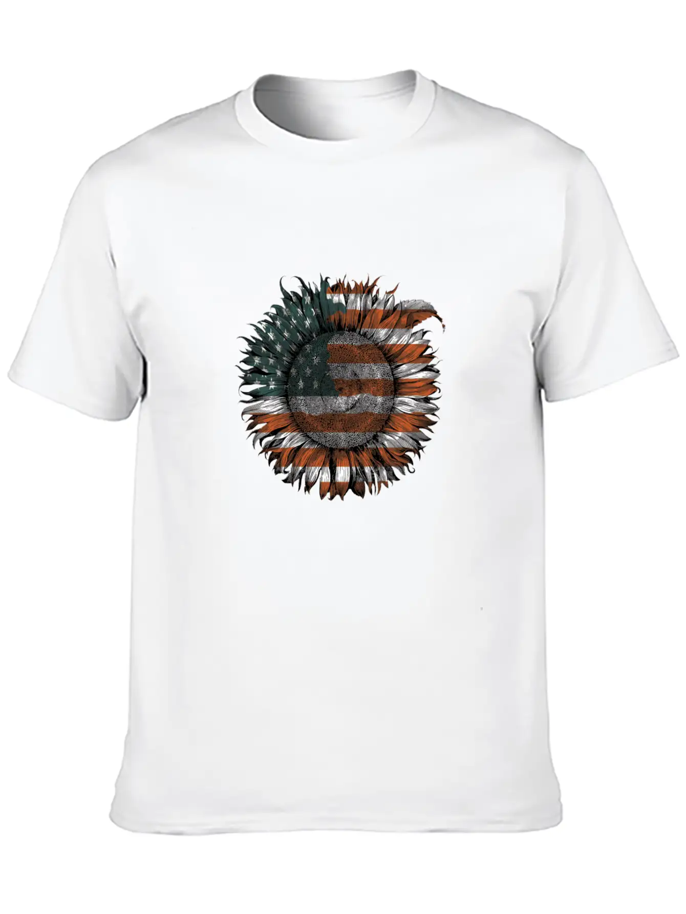 Unitedstate Sunflower Breathable Soft Cotton T-Shirt – Timeless Casual Look