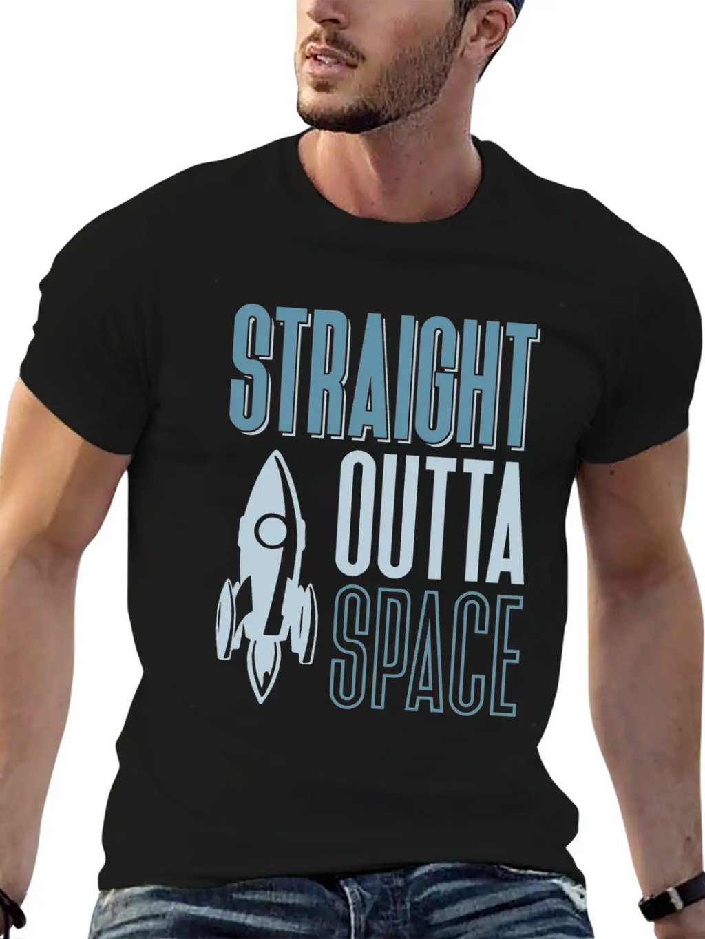 Universe Space Weightless Planet Moon Unisex Casual T-Shirt – Clean Design For Daily Comfort