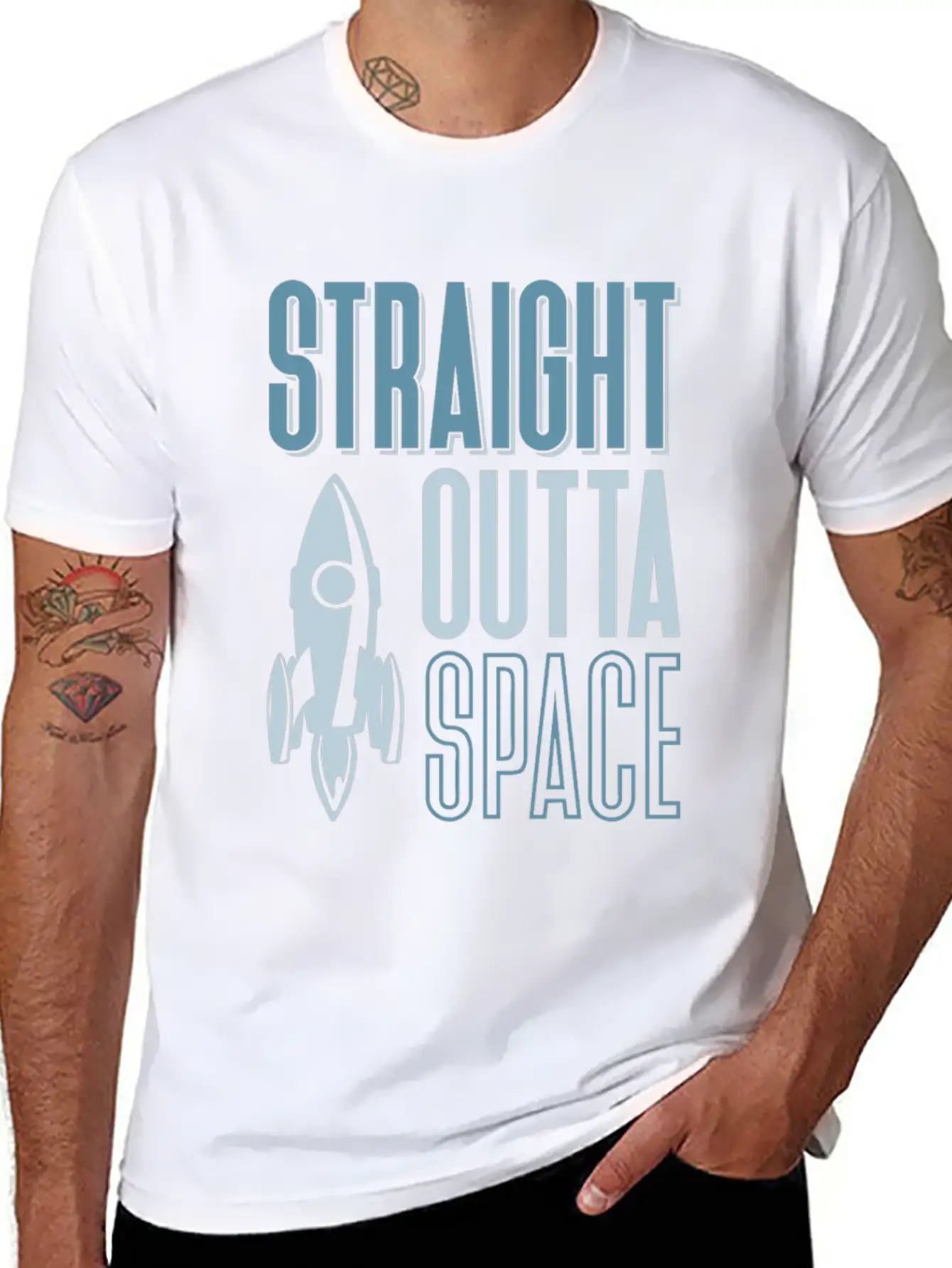 Universe Space Weightless Planet Moon Unisex Casual T-Shirt – Clean Design For Daily Comfort