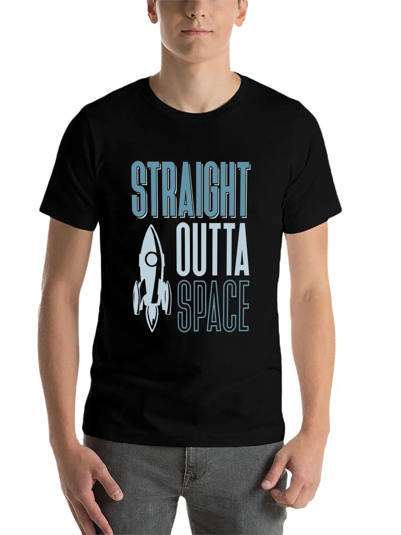 Universe Space Weightless Planet Moon Unisex Casual T-Shirt – Clean Design For Daily Comfort