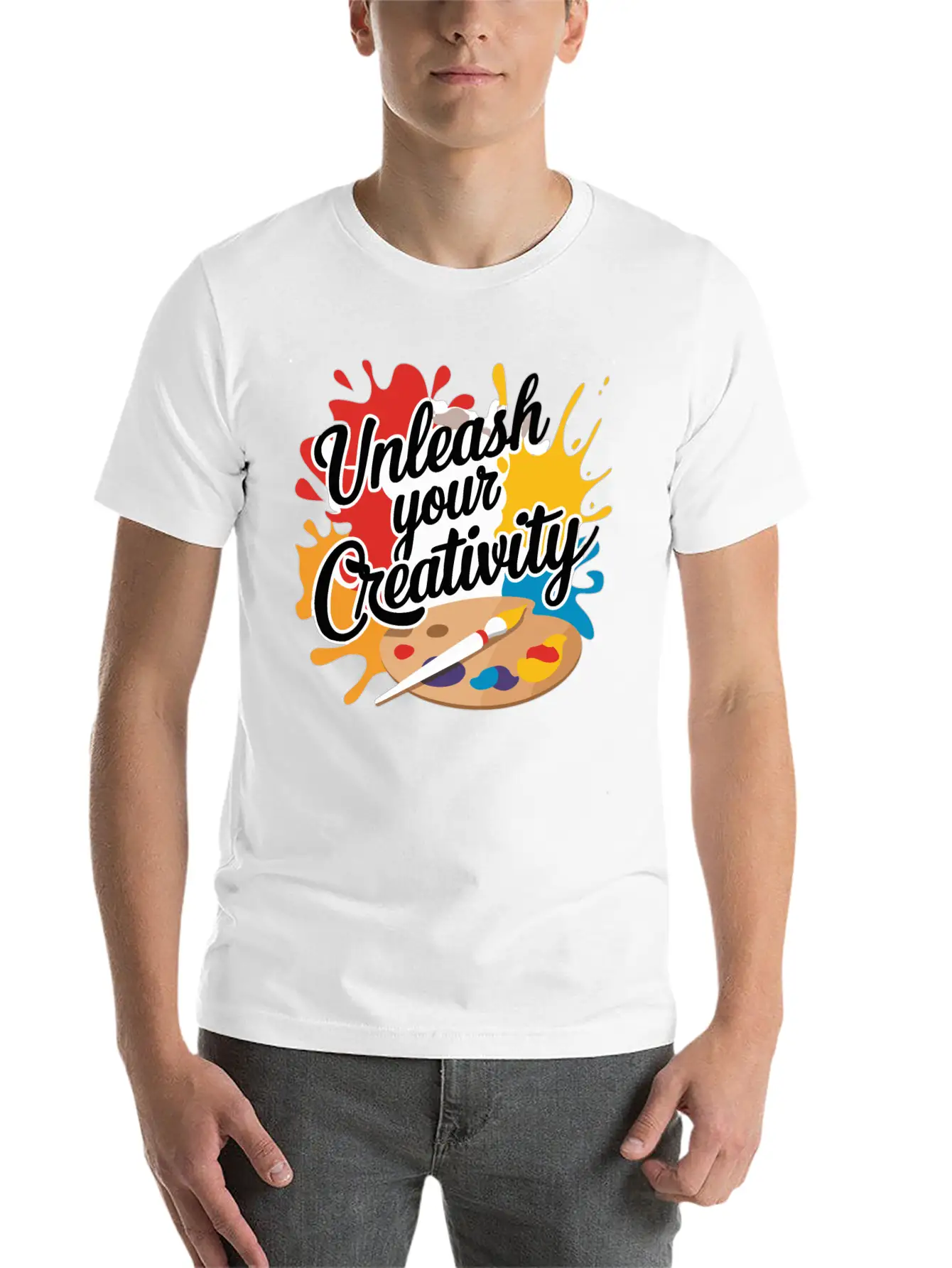 Unleash Your Creativity Design Stylish Everyday T-Shirt – Unisex Basic Cotton Tee