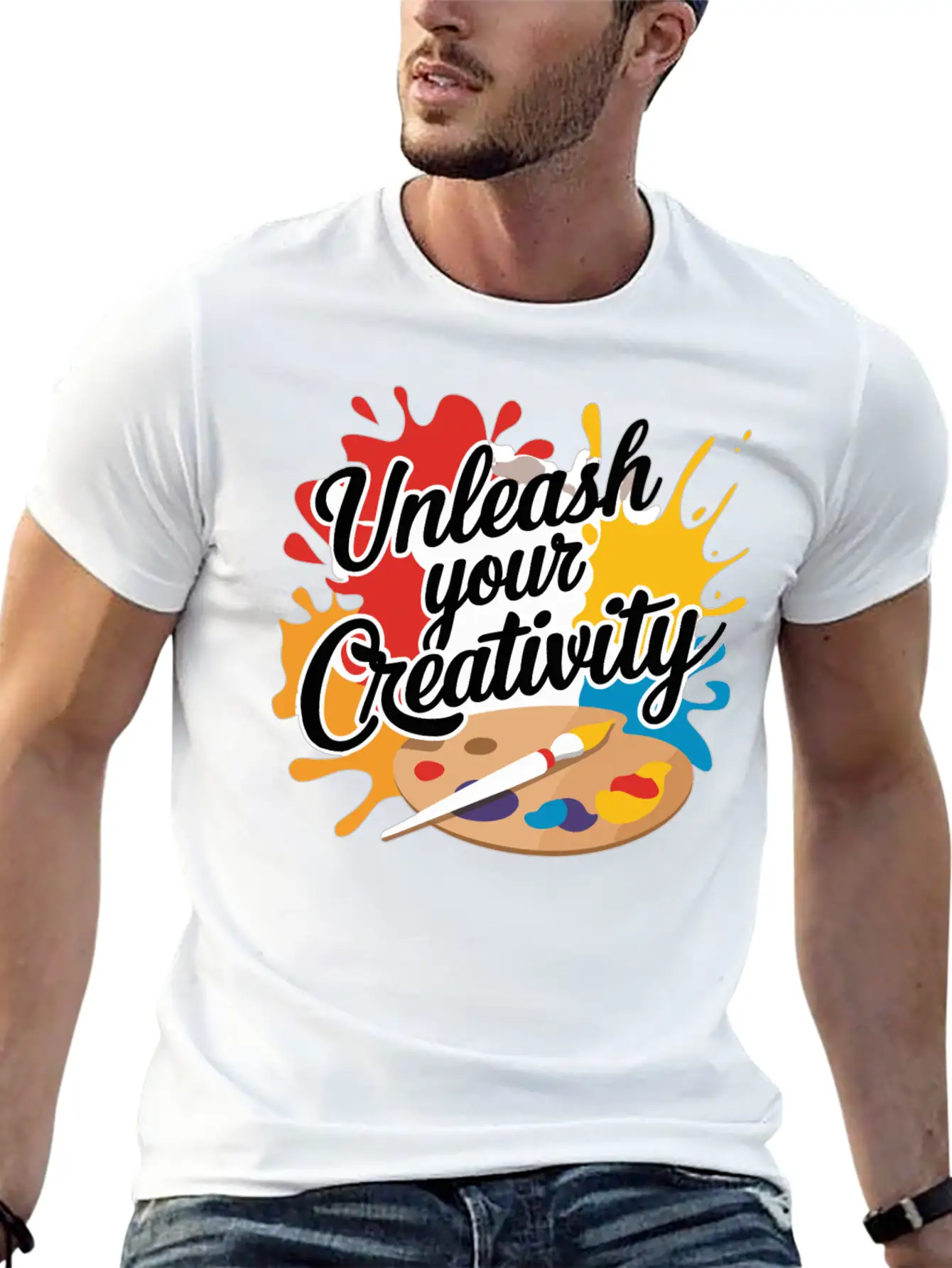 Unleash Your Creativity Design Stylish Everyday T-Shirt – Unisex Basic Cotton Tee