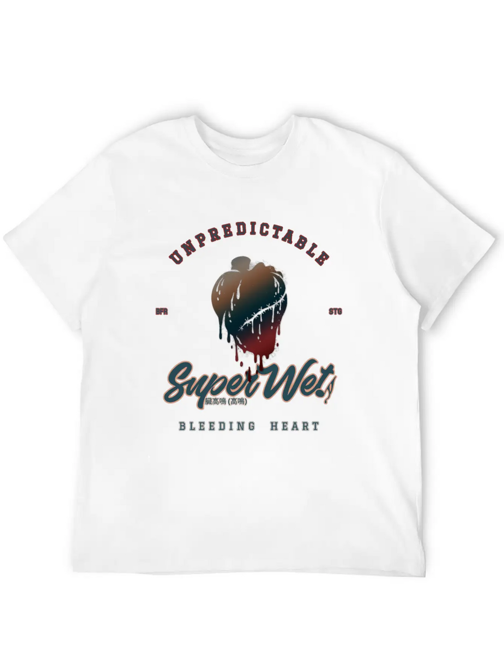 Unpredictable Bleeding Heart (Clean Style) Essential Cotton Tee For Daily Outfits – Unisex Style