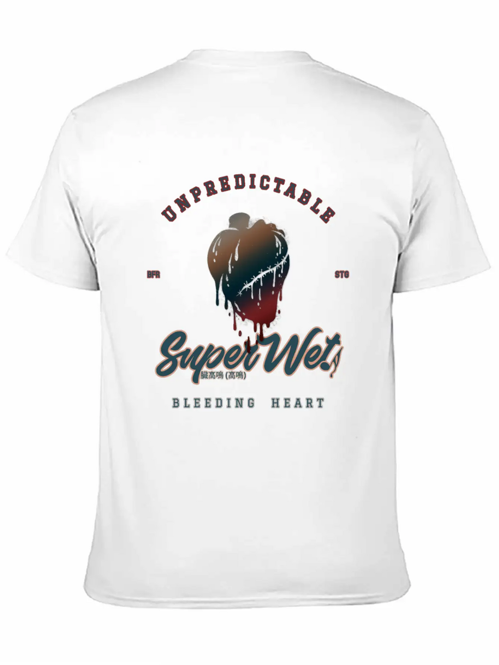 Unpredictable Bleeding Heart (Clean Style) Essential Cotton Tee For Daily Outfits – Unisex Style