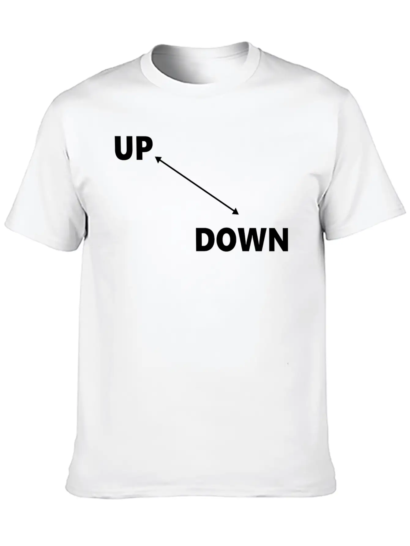 Up & Down Arrow Classic Fit Graphic Tee For Daily Comfort – Unisex Cotton Shirt