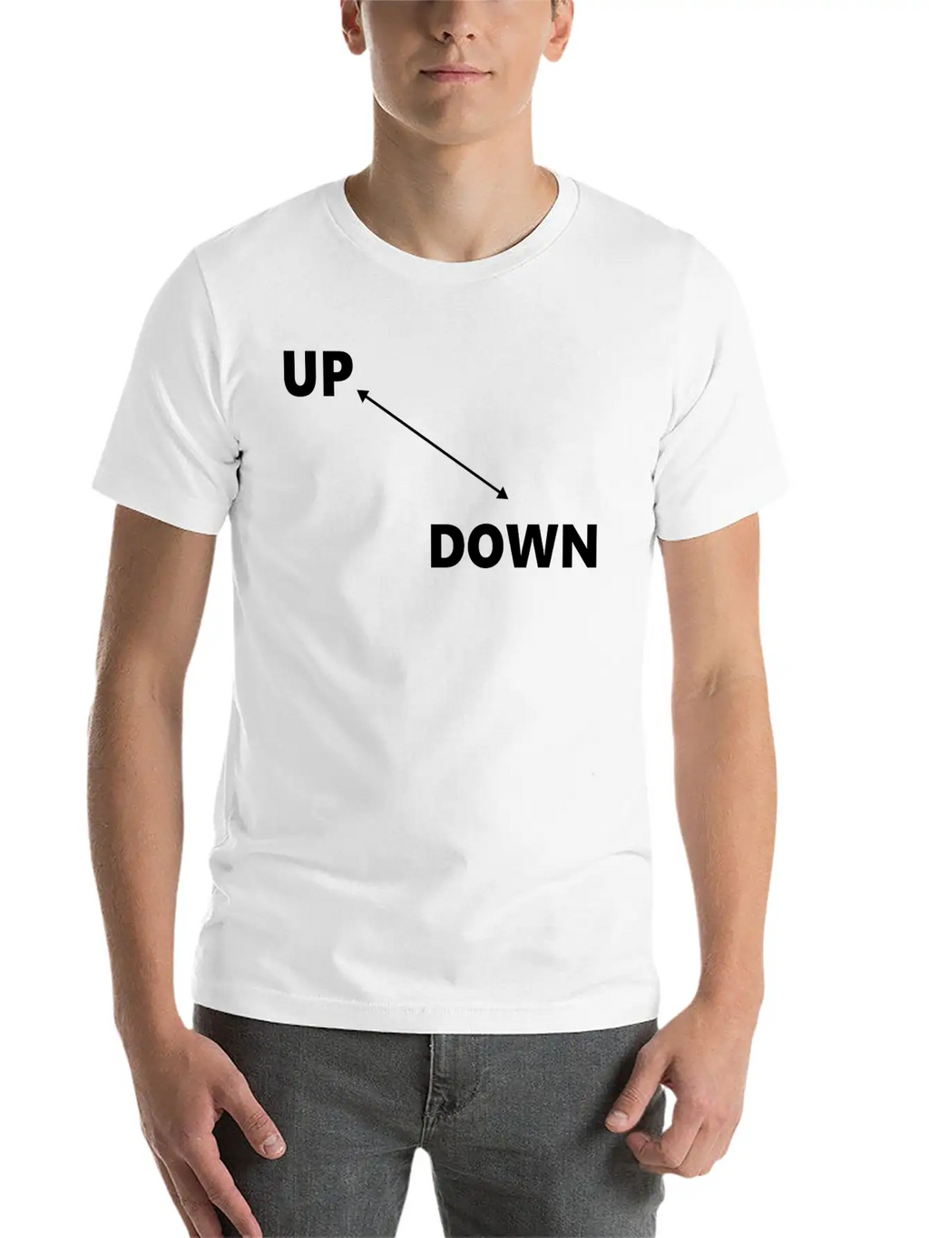 Up & Down Arrow Classic Fit Graphic Tee For Daily Comfort – Unisex Cotton Shirt