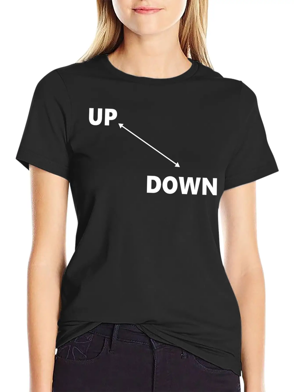 Up & Down Arrow Classic Fit Graphic Tee For Daily Comfort – Unisex Cotton Shirt