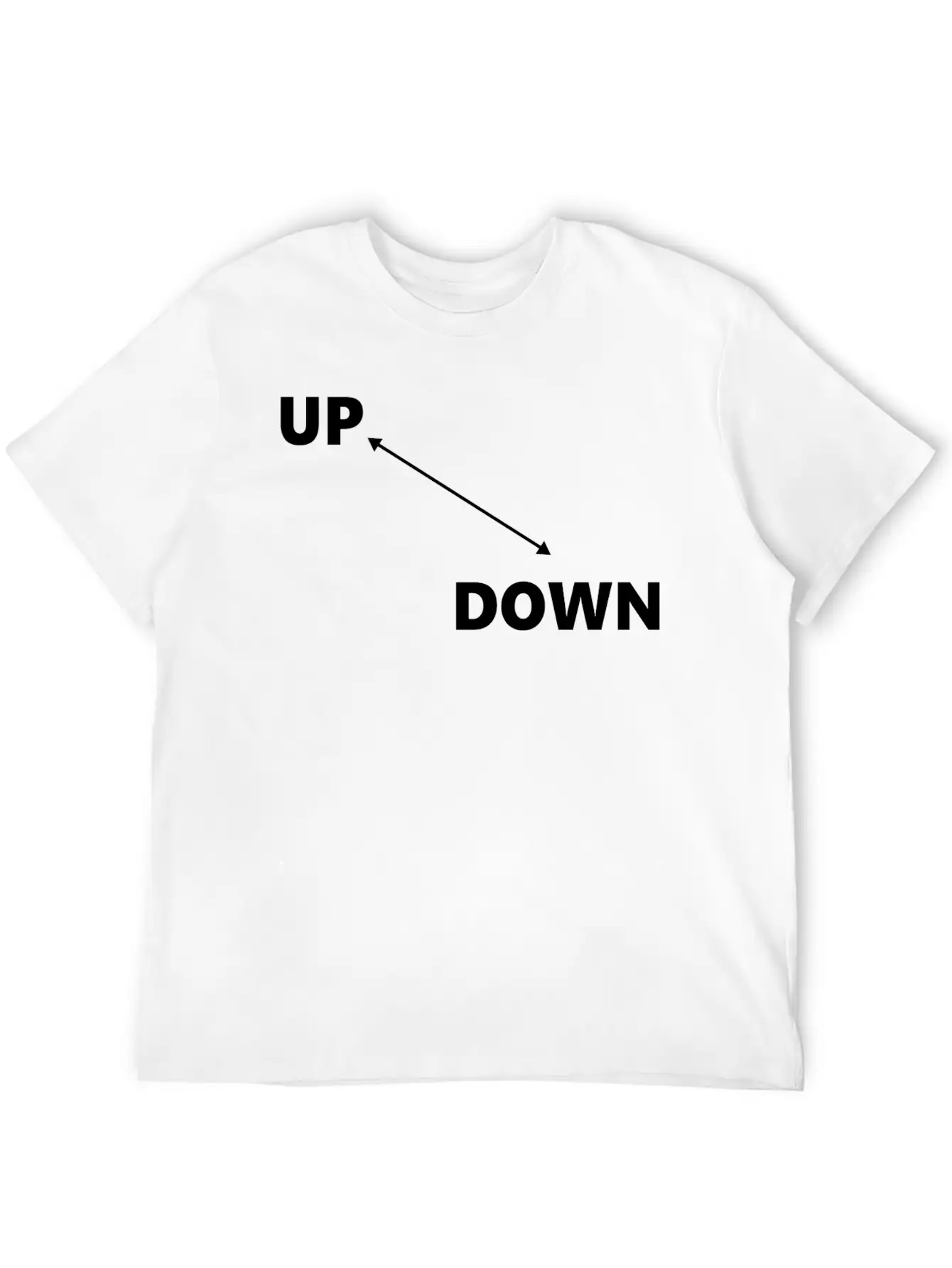 Up & Down Arrow Classic Fit Graphic Tee For Daily Comfort – Unisex Cotton Shirt