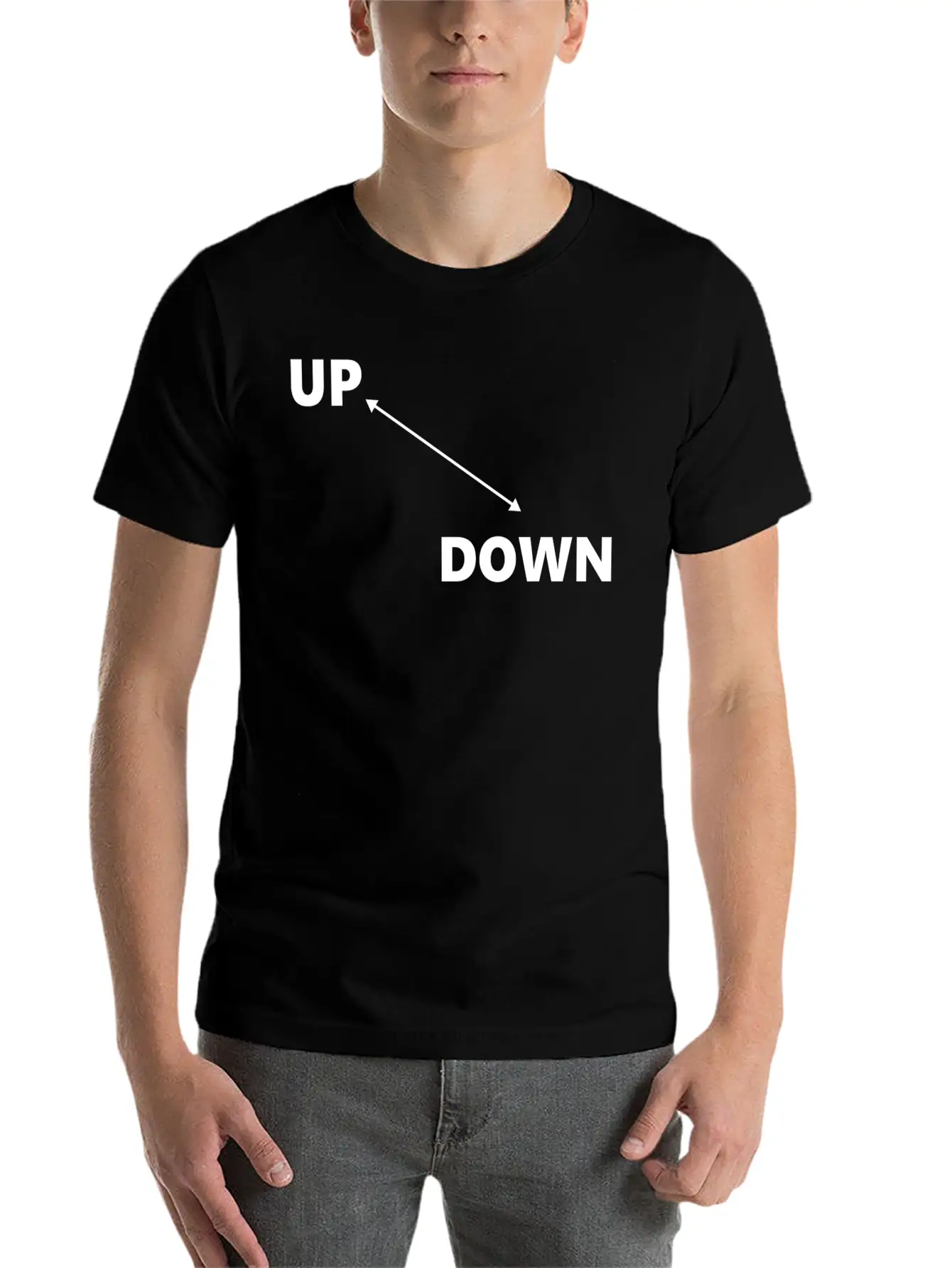 Up & Down Arrow Classic Fit Graphic Tee For Daily Comfort – Unisex Cotton Shirt