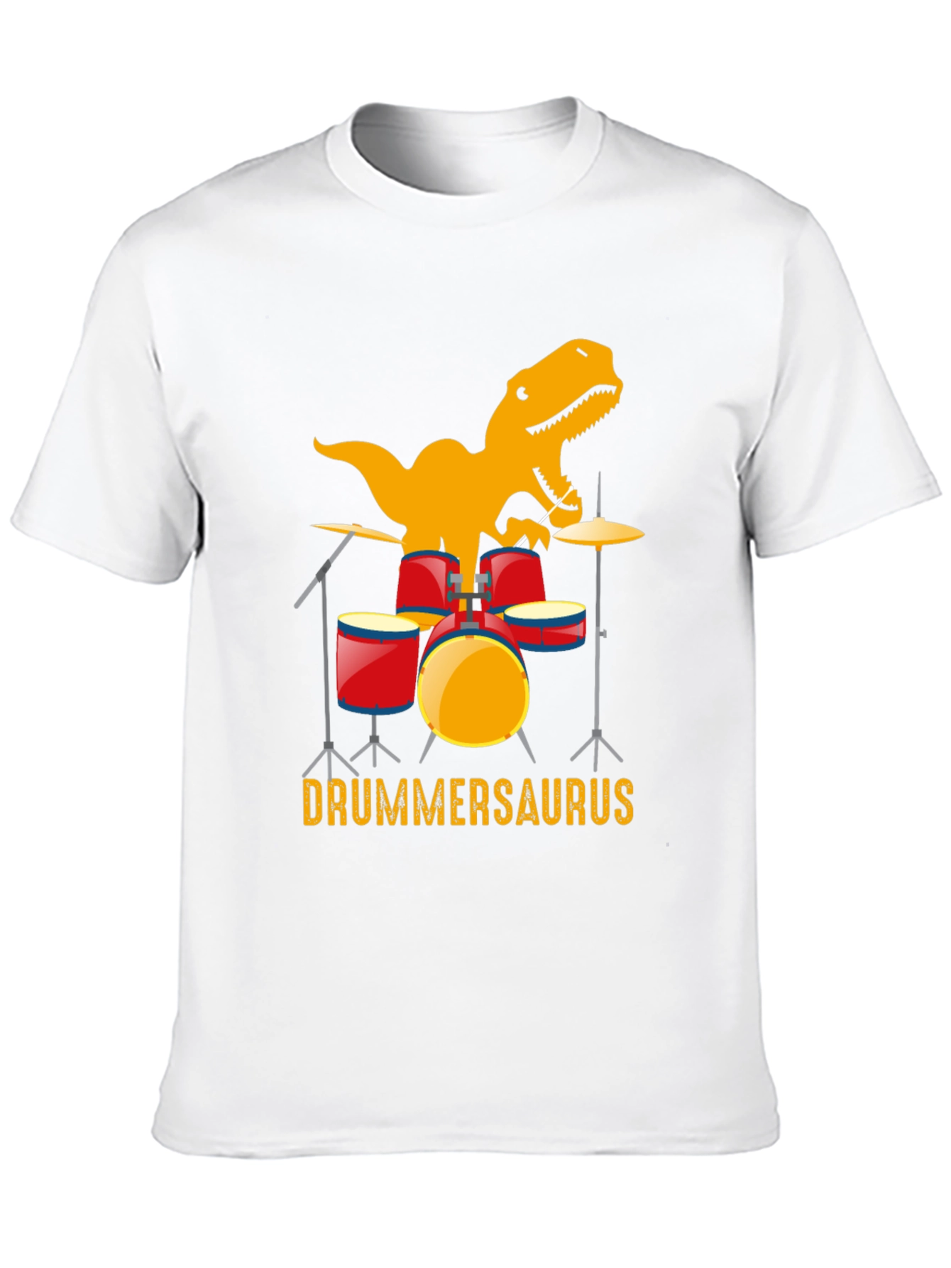 Drummersaurus T-Shirt - Dinosaur Drummer Tee