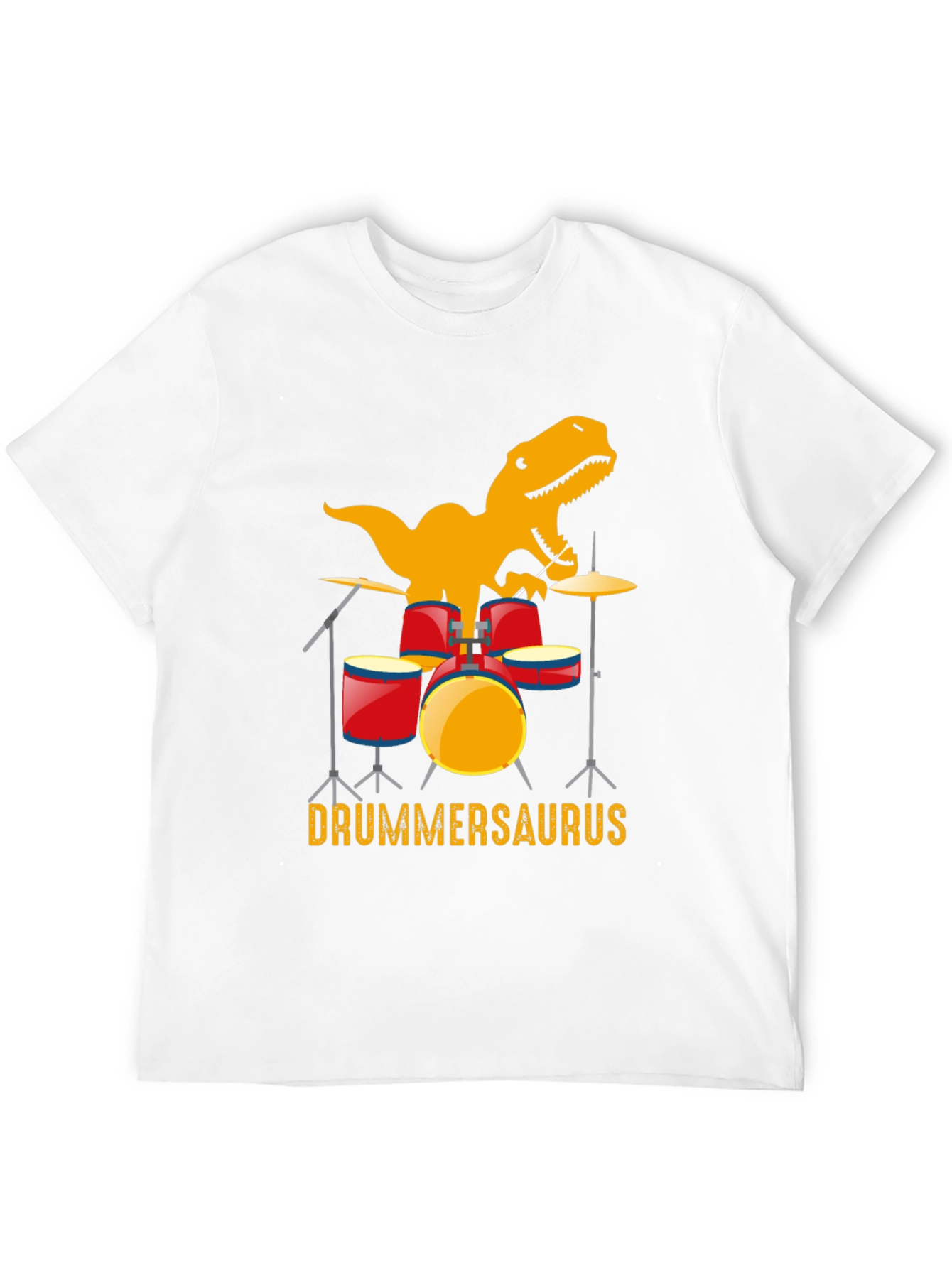 Drummersaurus T-Shirt - Dinosaur Drummer Tee