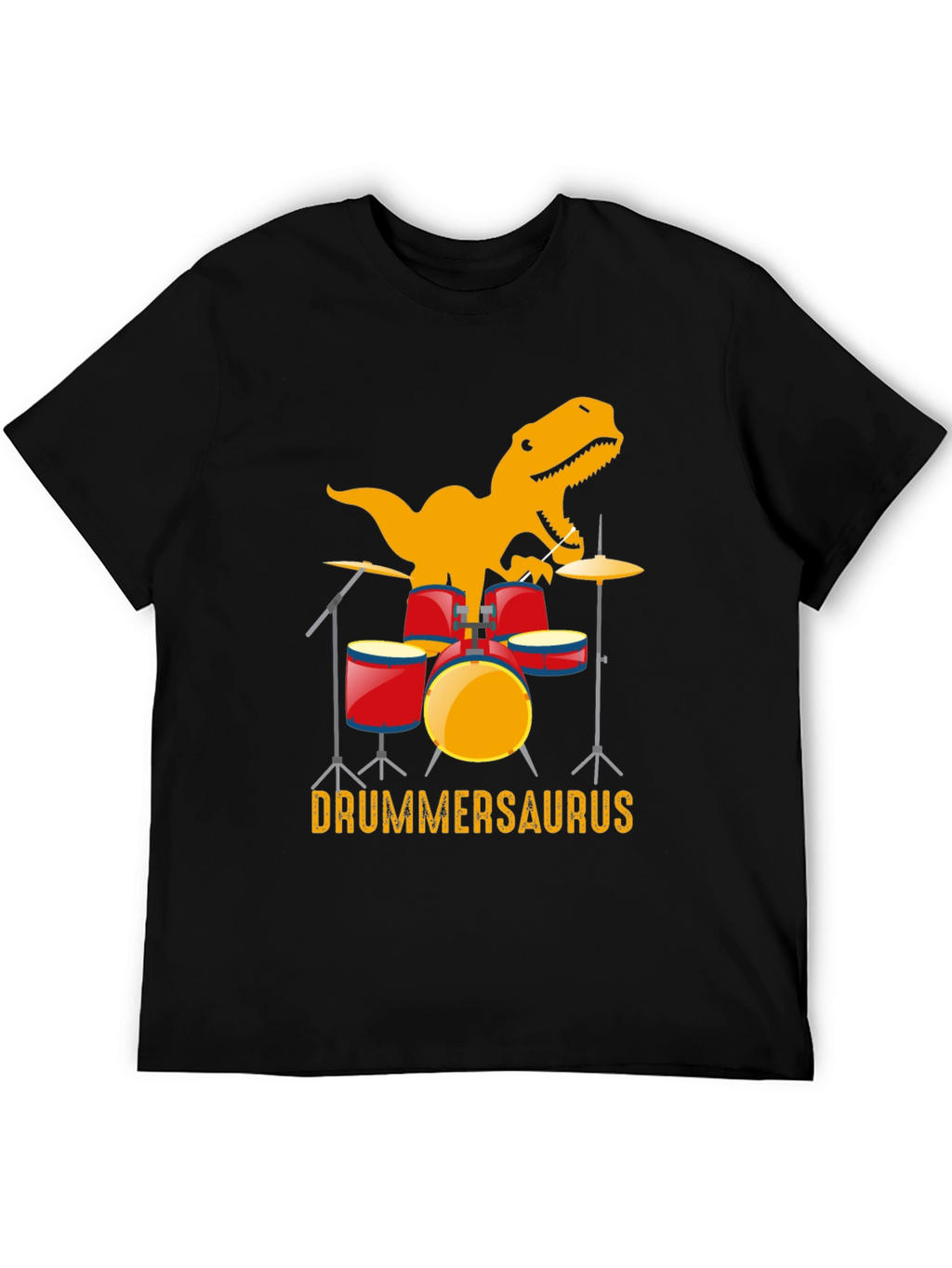 Drummersaurus T-Shirt - Dinosaur Drummer Tee