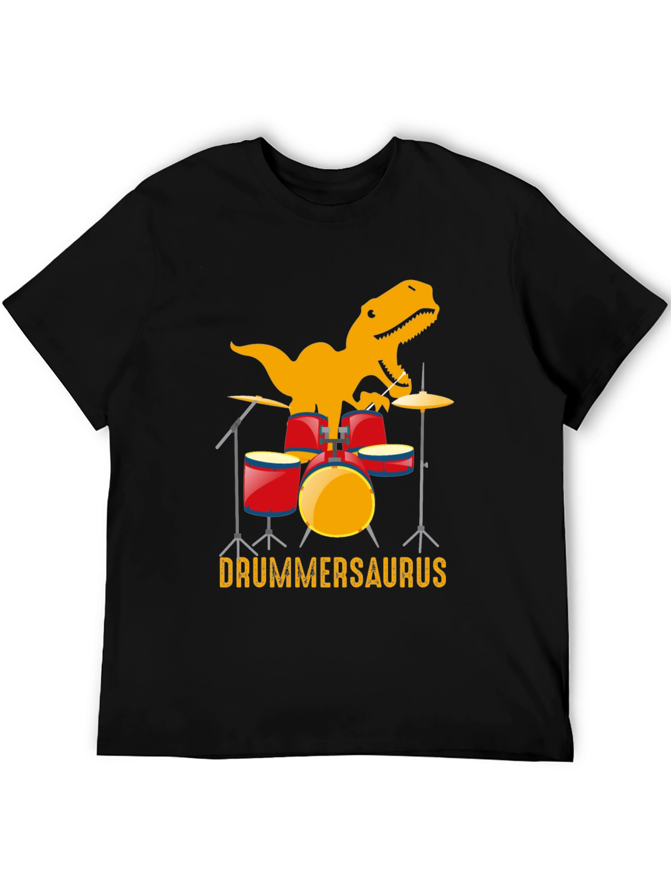 Drummersaurus T-Shirt - Dinosaur Drummer Tee