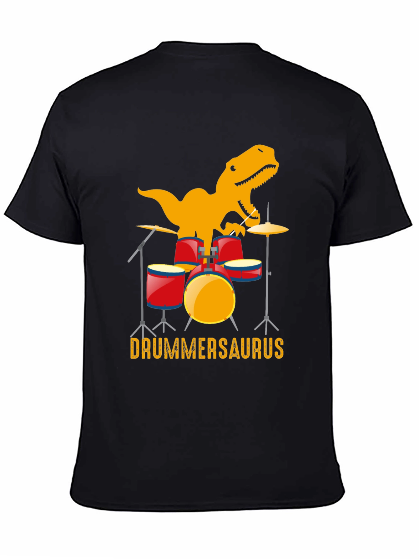 Drummersaurus T-Shirt - Dinosaur Drummer Tee