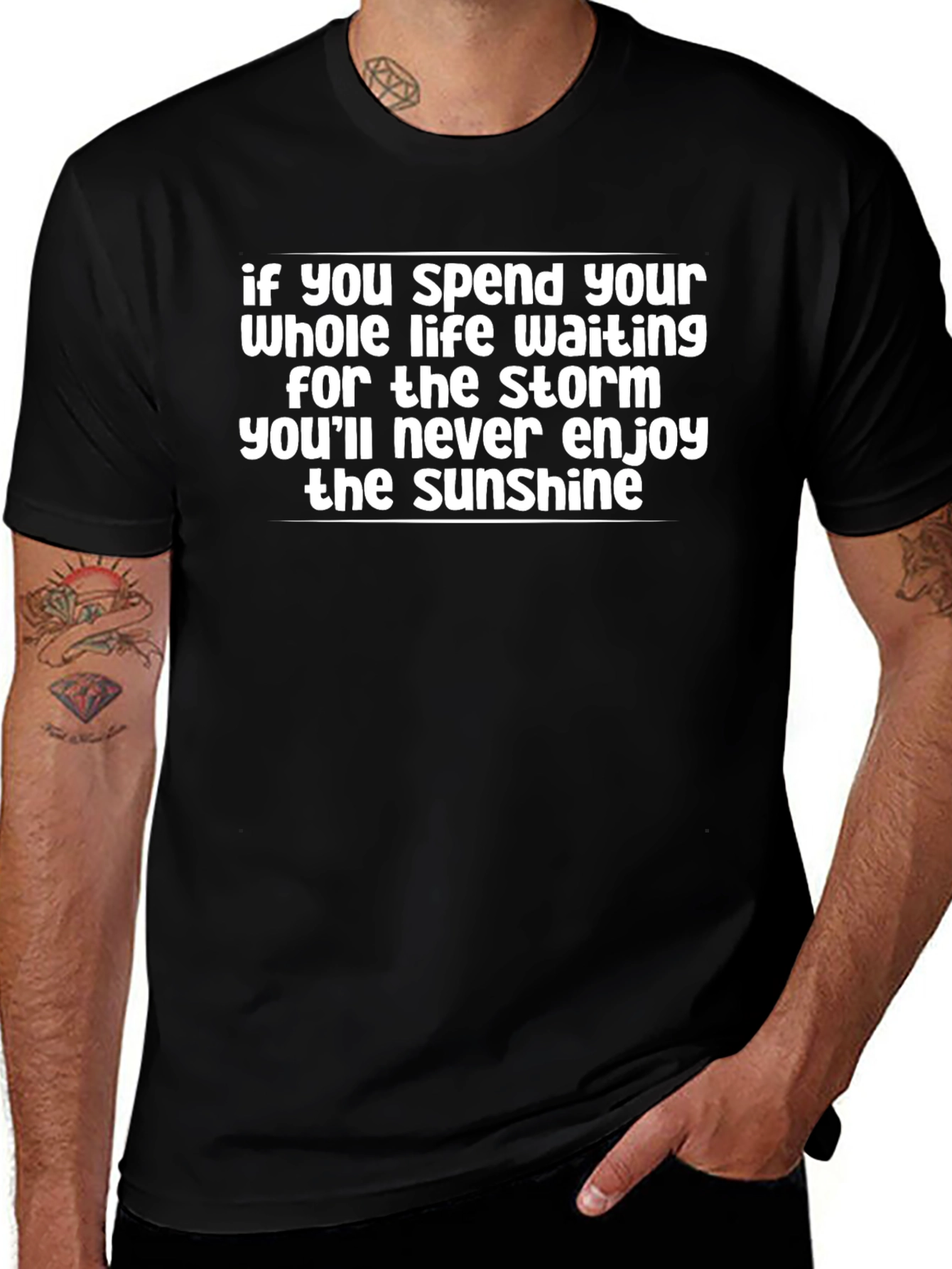 Storm and Sunshine Graphic Tee - Inspirational Quote Shirt