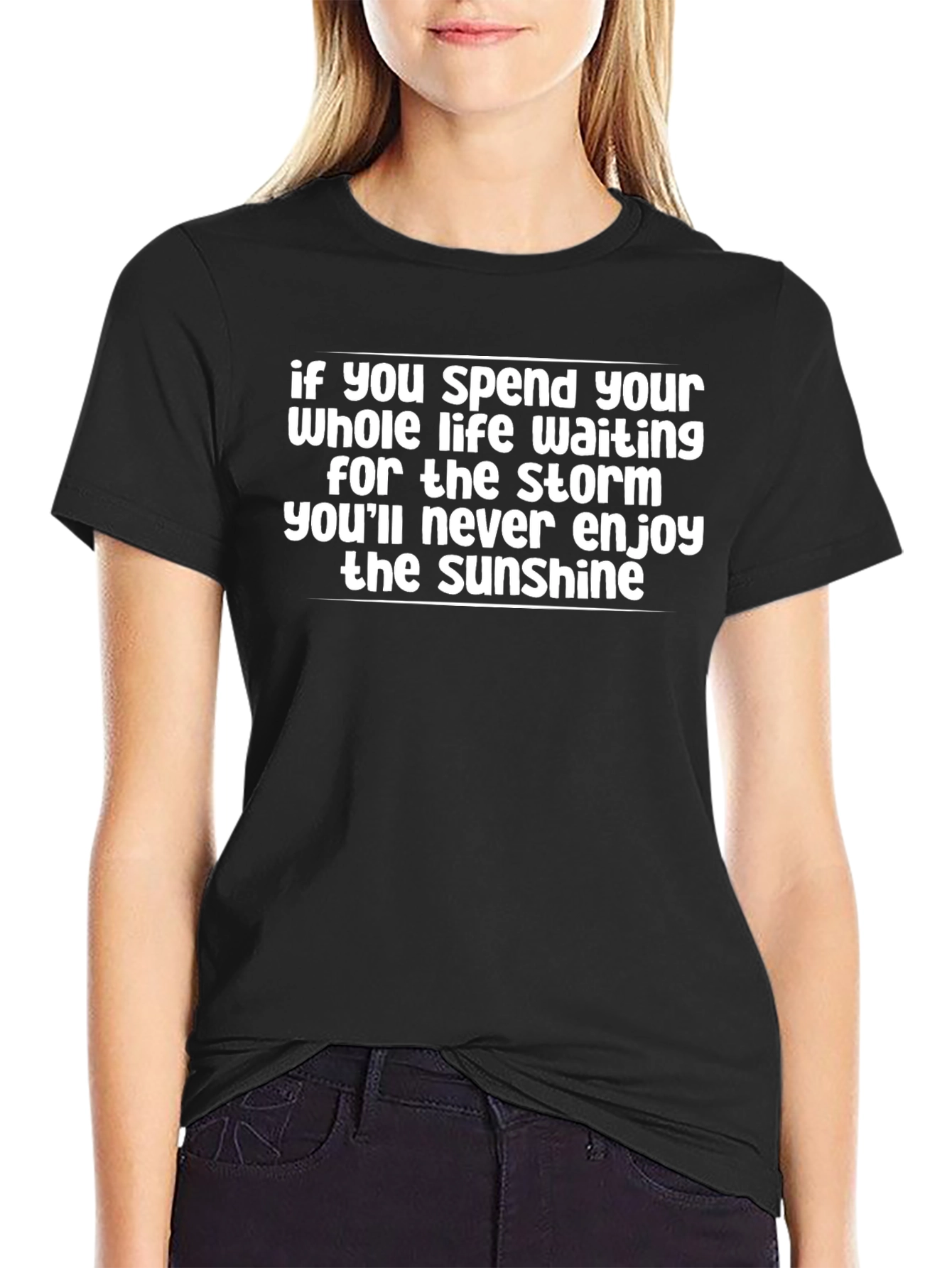 Storm and Sunshine Graphic Tee - Inspirational Quote Shirt
