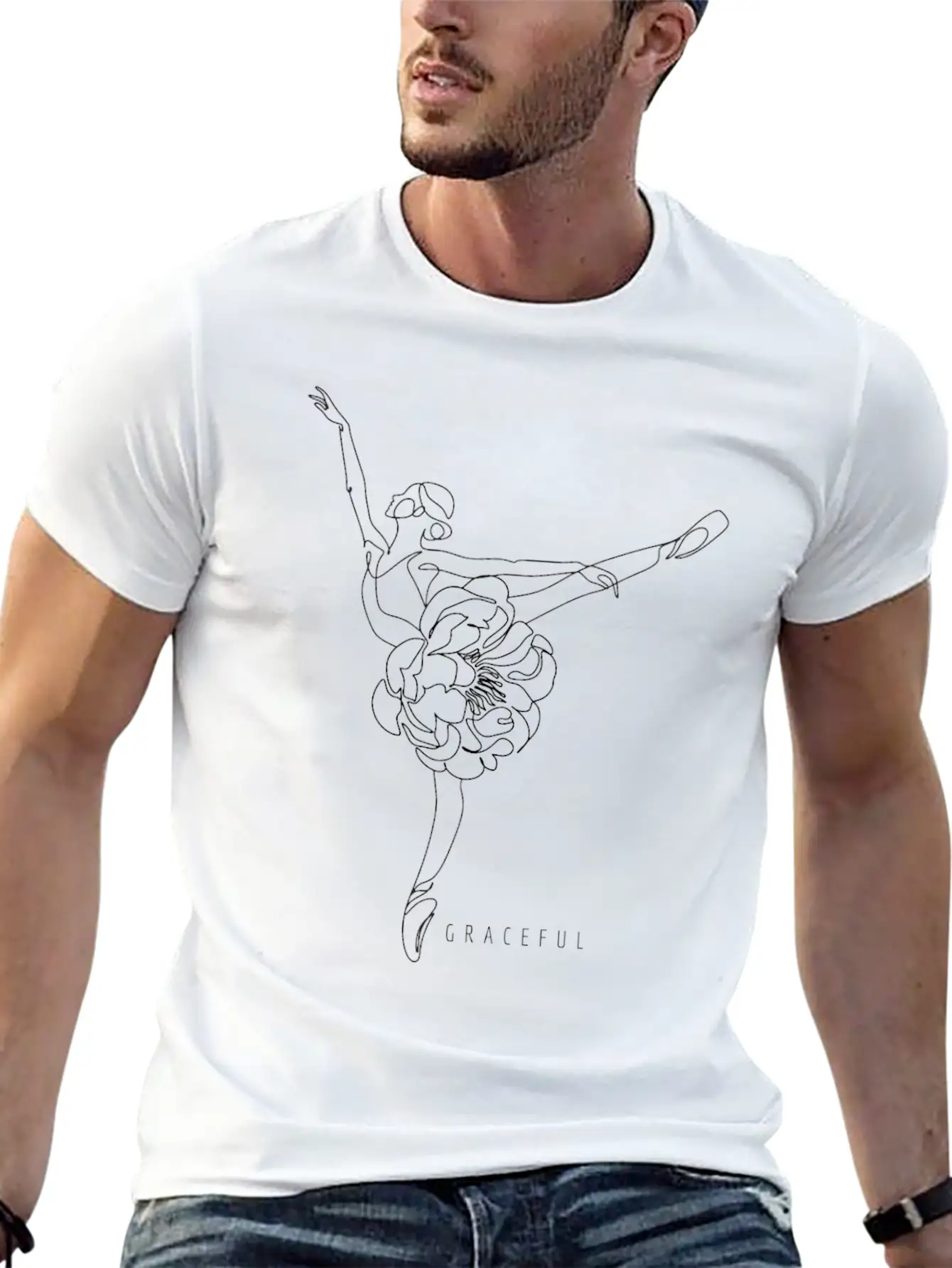 Uplifting Women Design Graceful Casual Graphic T-Shirt – Simple And Comfortable Daily Wear