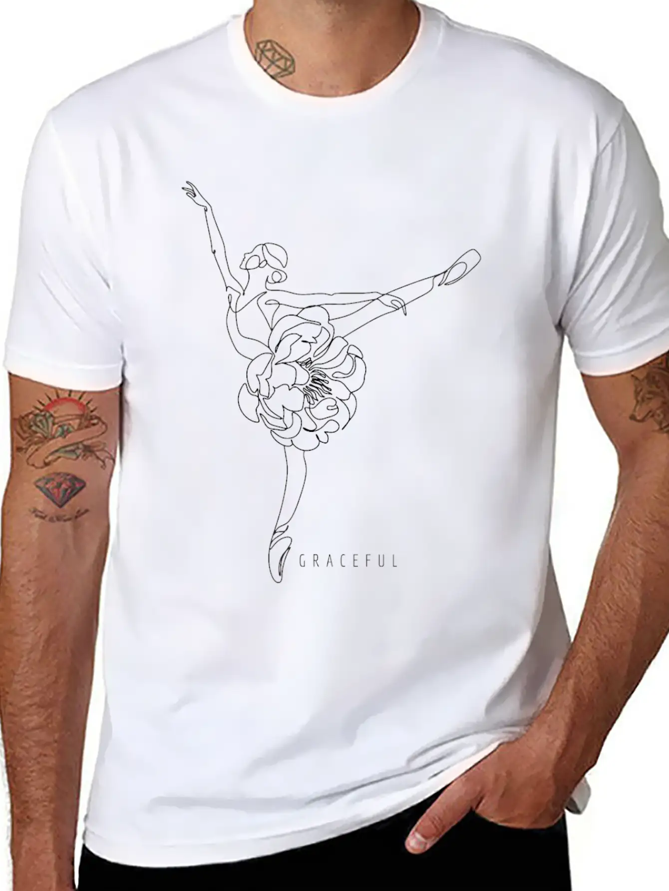 Uplifting Women Design Graceful Casual Graphic T-Shirt – Simple And Comfortable Daily Wear