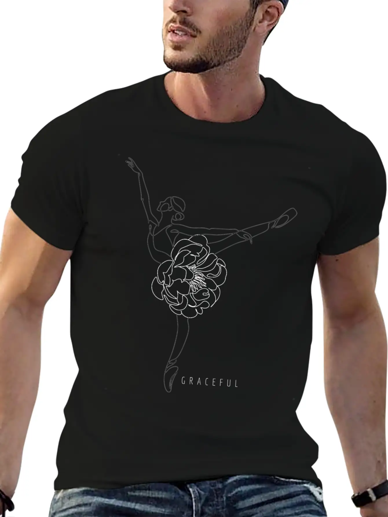 Uplifting Women Design Graceful Casual Graphic T-Shirt – Simple And Comfortable Daily Wear