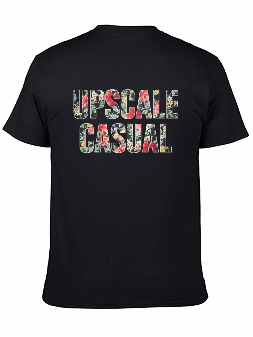 Upscale Casual Floral Logo Unisex Short Sleeve Soft Cotton T-Shirt – Casual Everyday Wear