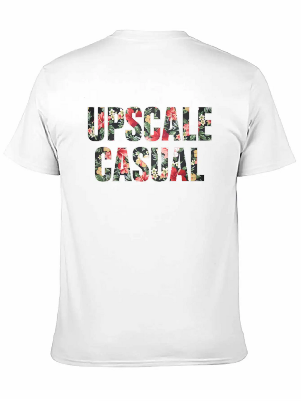 Upscale Casual Floral Logo Unisex Short Sleeve Soft Cotton T-Shirt – Casual Everyday Wear