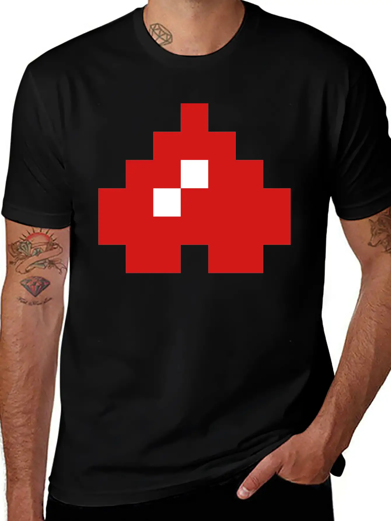 Upside Down 8 Bit Pixel Heart Unisex Casual T-Shirt – Clean Design For Daily Comfort
