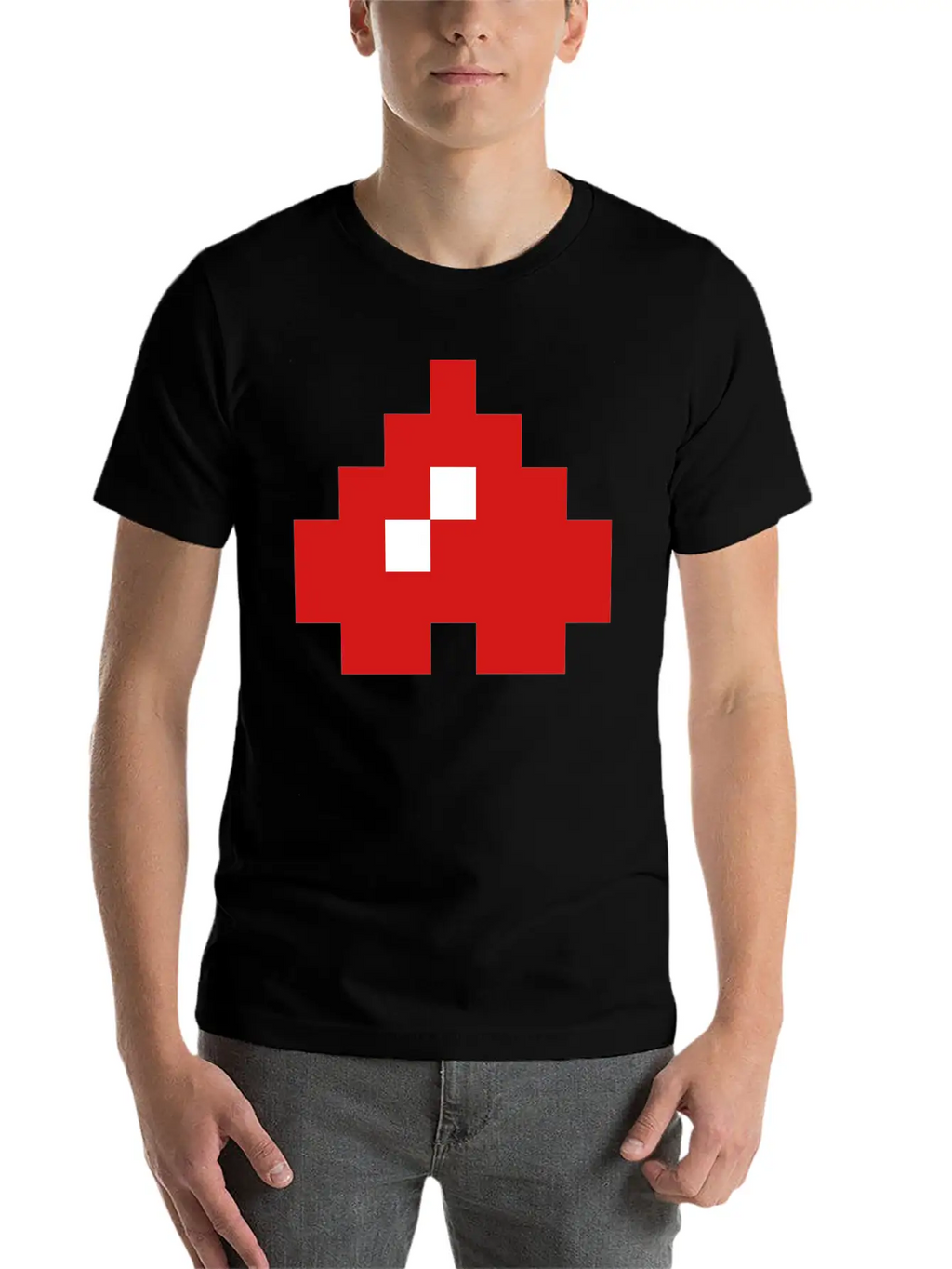 Upside Down 8 Bit Pixel Heart Unisex Casual T-Shirt – Clean Design For Daily Comfort