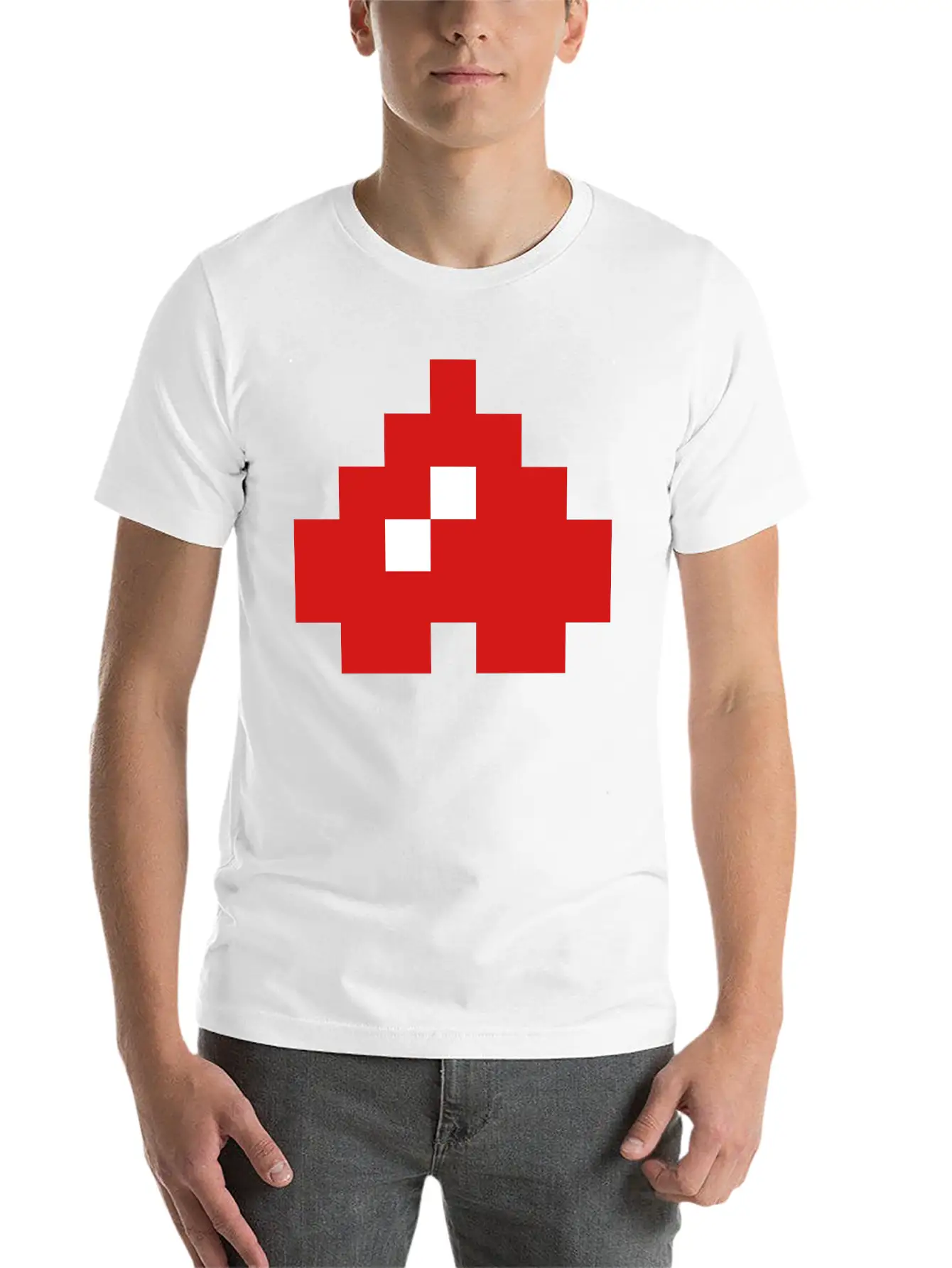 Upside Down 8 Bit Pixel Heart Unisex Casual T-Shirt – Clean Design For Daily Comfort