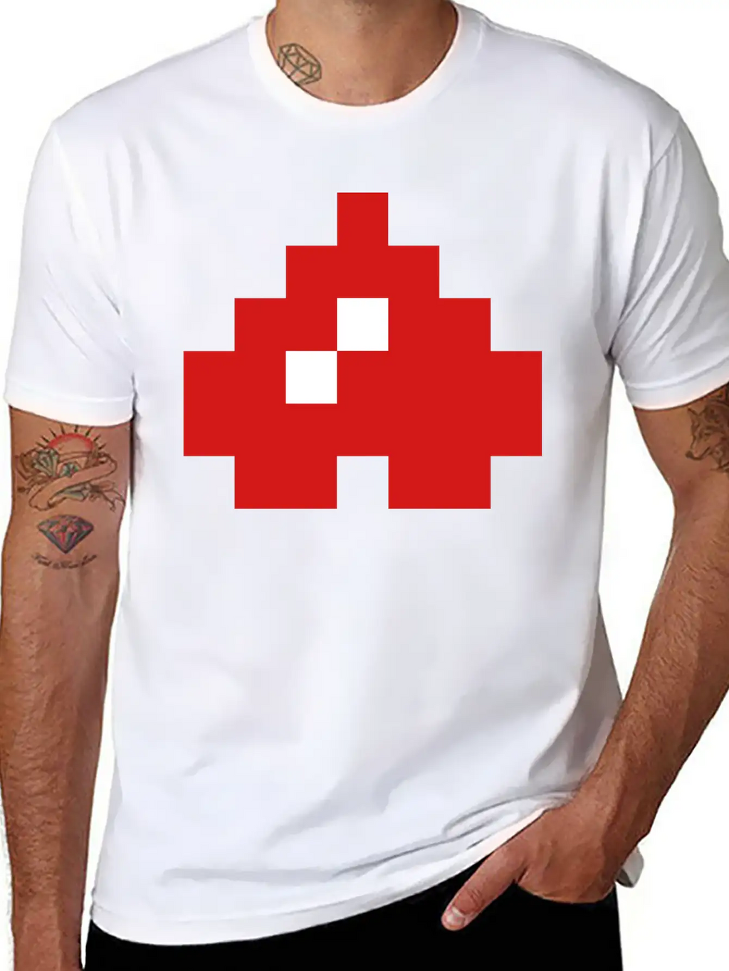 Upside Down 8 Bit Pixel Heart Unisex Casual T-Shirt – Clean Design For Daily Comfort