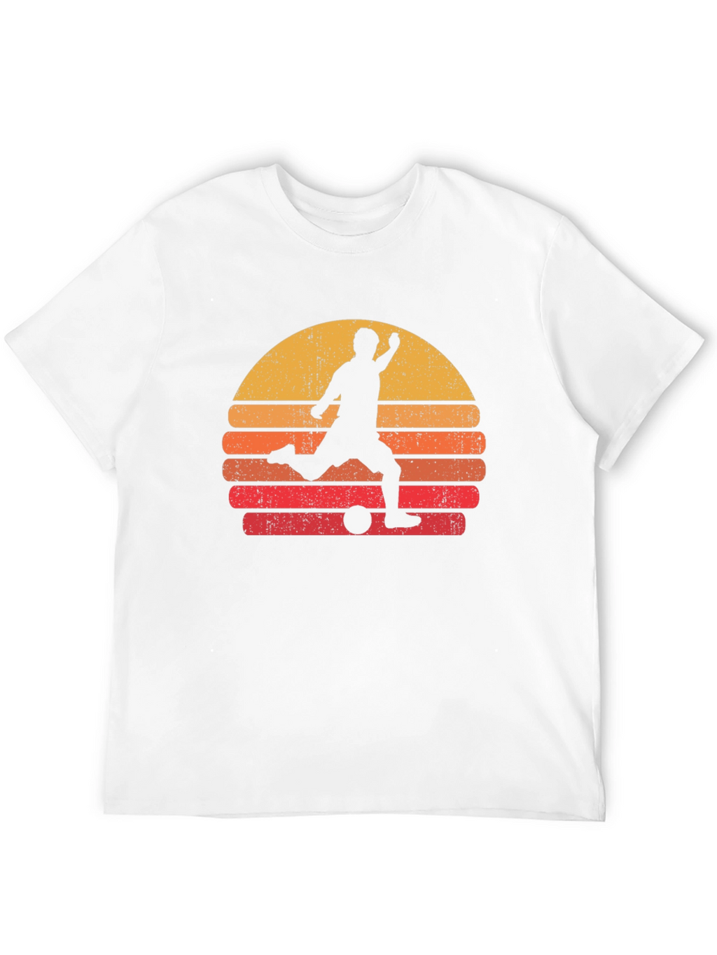 Retro Soccer Sunset Graphic Tee - Black