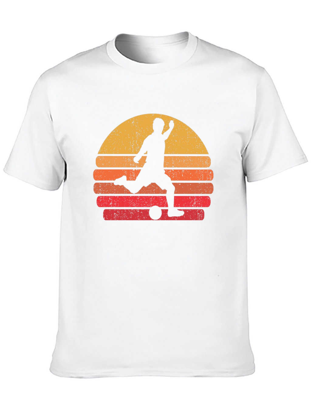 Retro Soccer Sunset Graphic Tee - Black
