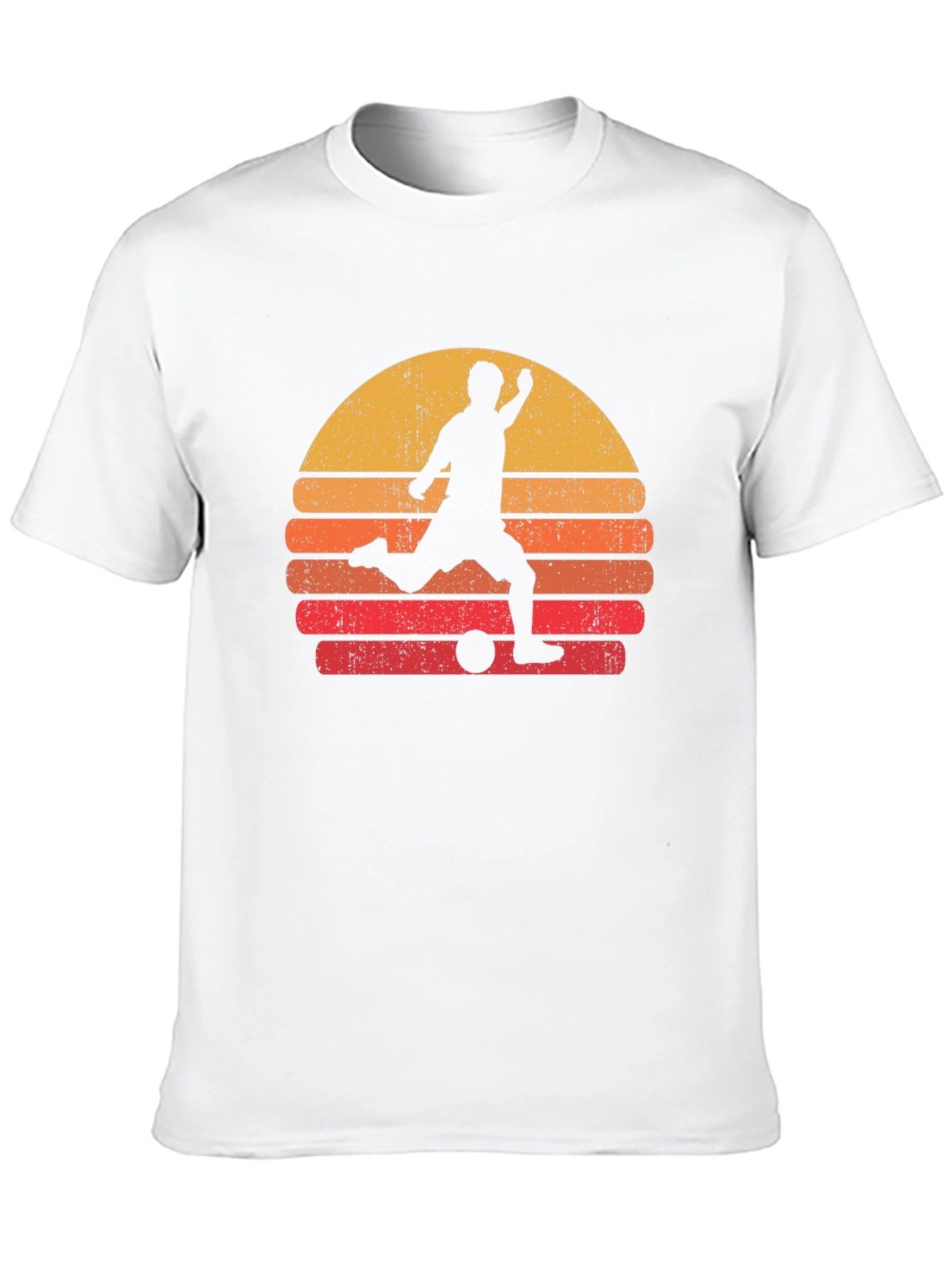 Retro Soccer Sunset Graphic Tee - Black