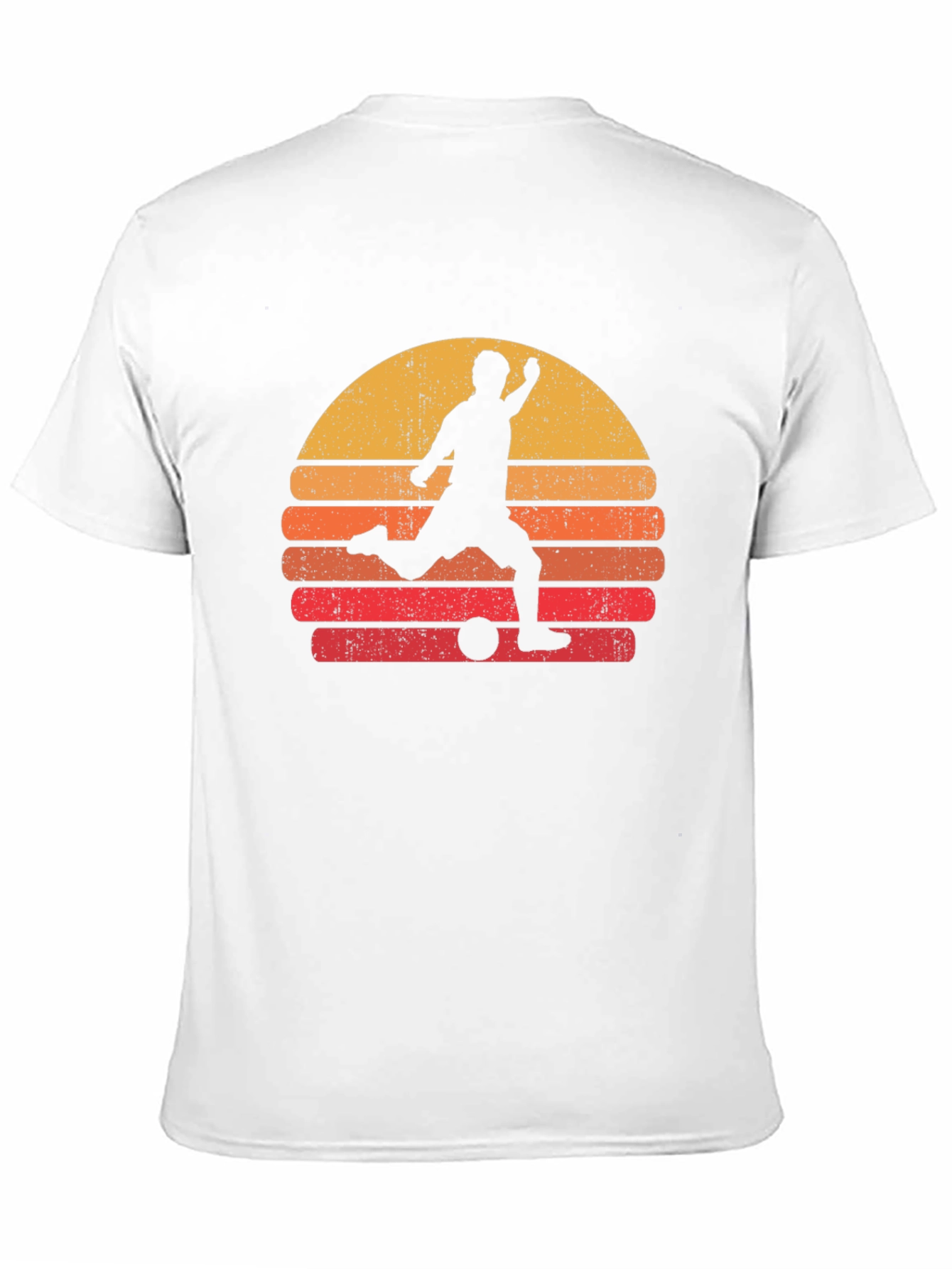 Retro Soccer Sunset Graphic Tee - Black