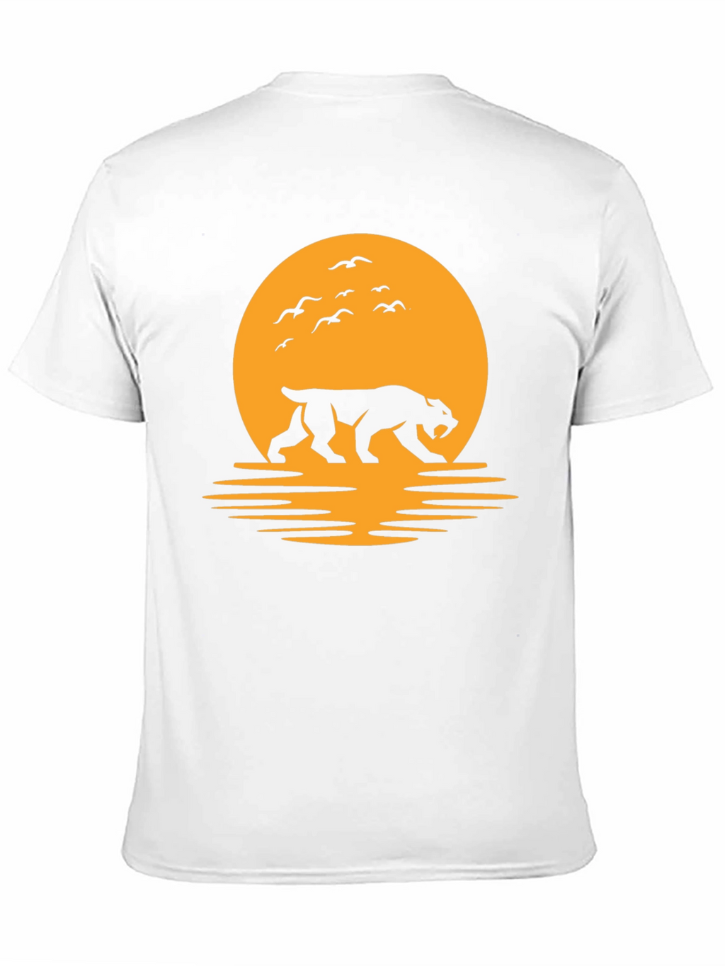 Tiger Silhouette Graphic Tee - Sunset Design