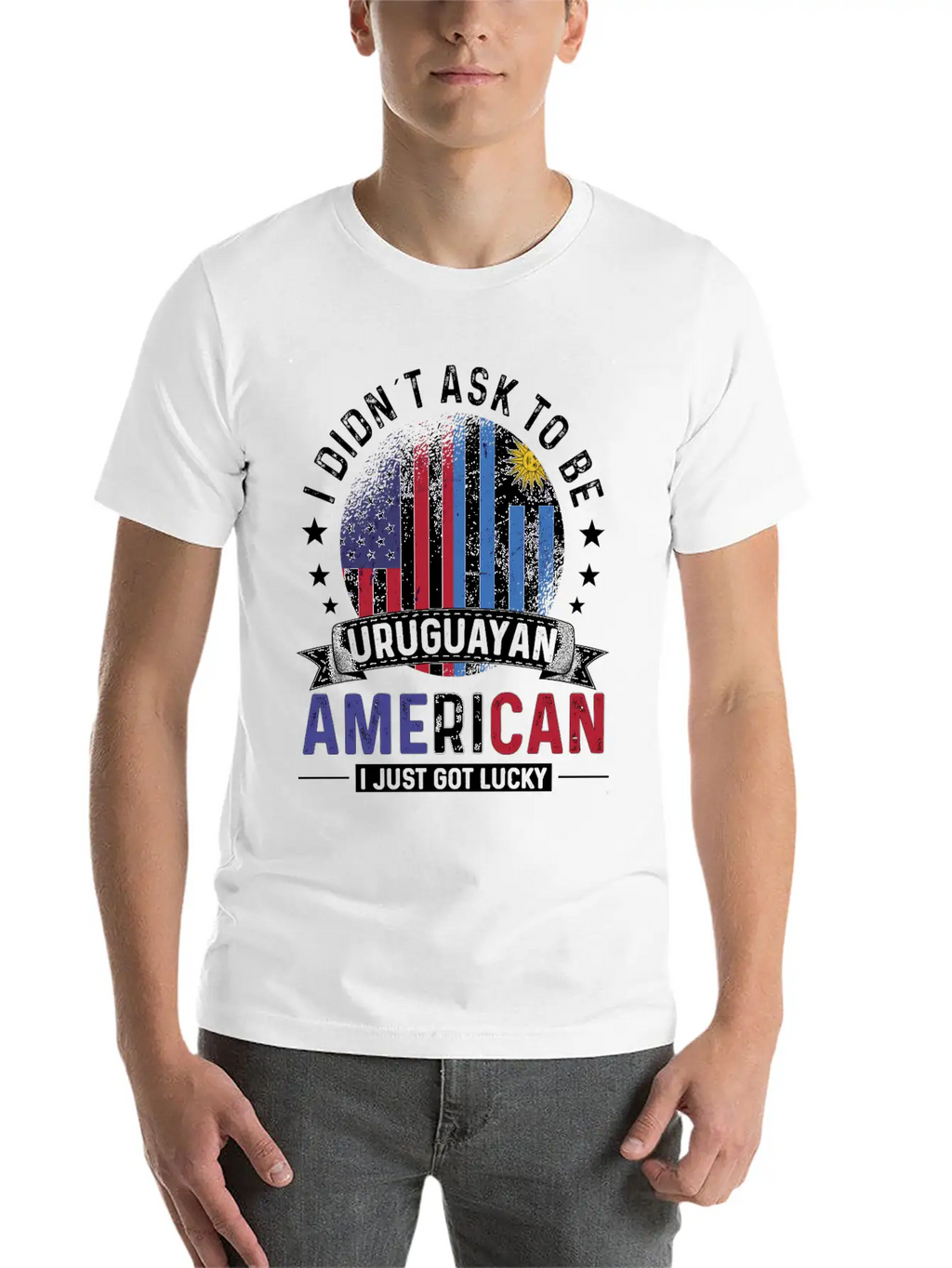 Uruguayan American Flags Pride Uruguay Flag Essential Cotton Tee For Daily Outfits – Unisex Style