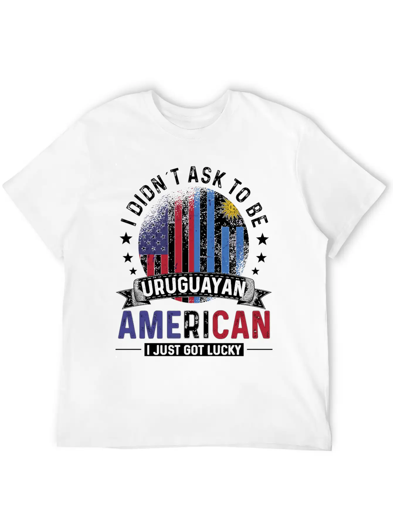 Uruguayan American Flags Pride Uruguay Flag Essential Cotton Tee For Daily Outfits – Unisex Style