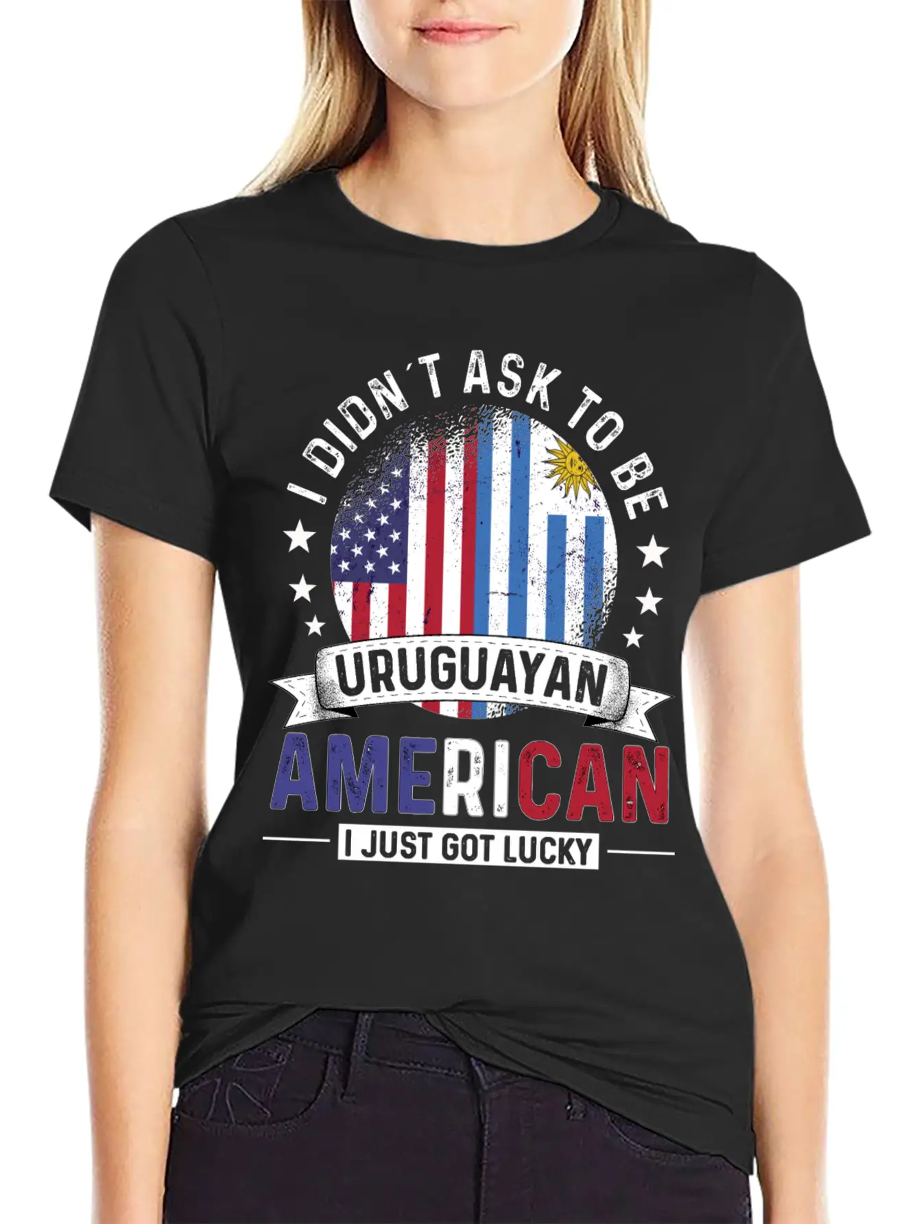 Uruguayan American Flags Pride Uruguay Flag Essential Cotton Tee For Daily Outfits – Unisex Style