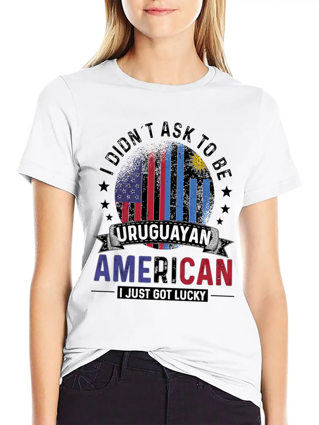 Uruguayan American Flags Pride Uruguay Flag Essential Cotton Tee For Daily Outfits – Unisex Style