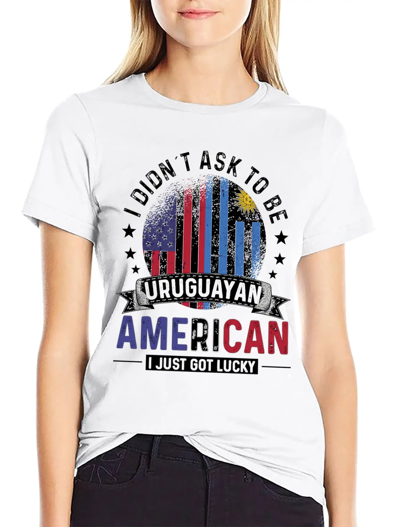 Uruguayan American Flags Pride Uruguay Flag Essential Cotton Tee For Daily Outfits – Unisex Style