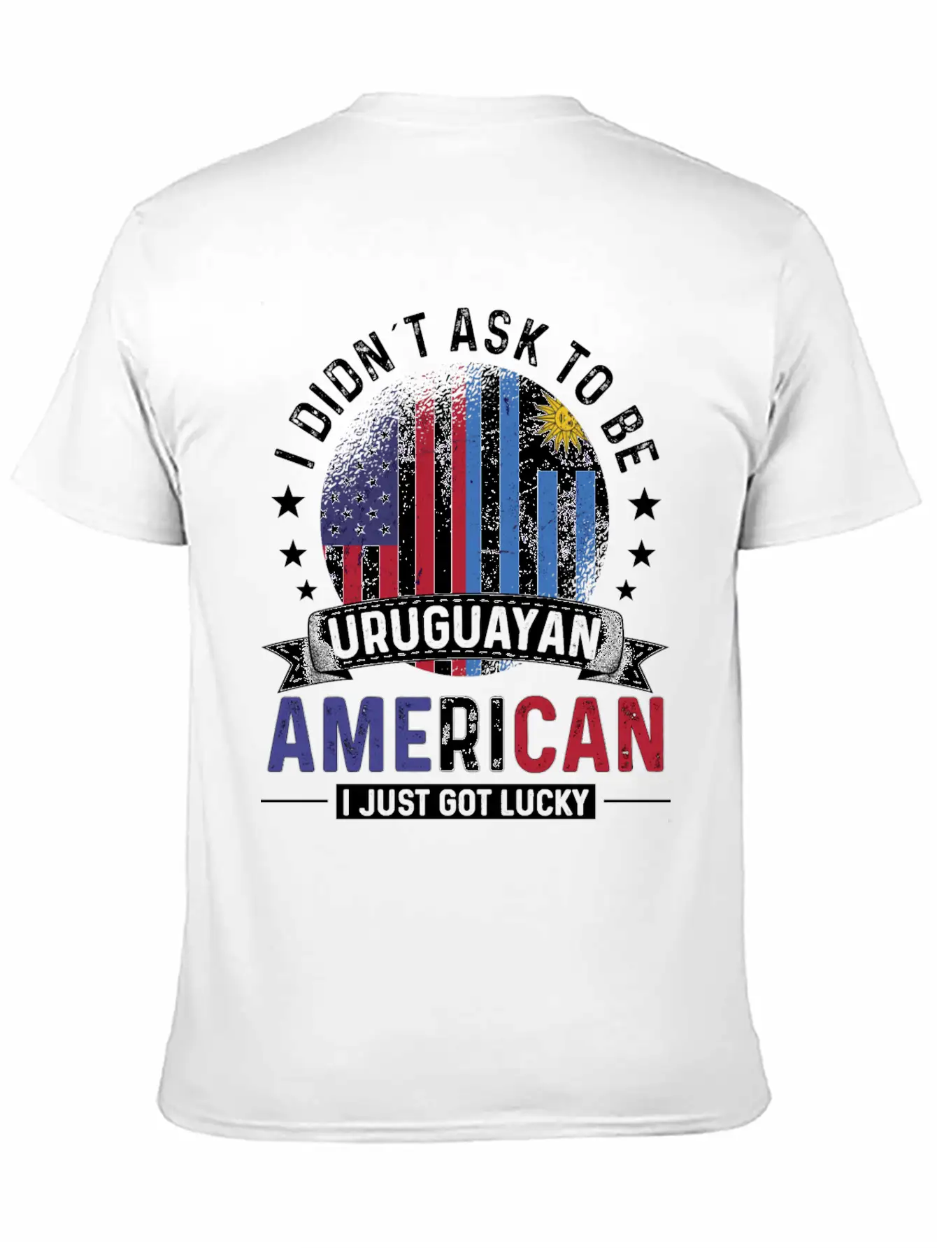 Uruguayan American Flags Pride Uruguay Flag Essential Cotton Tee For Daily Outfits – Unisex Style