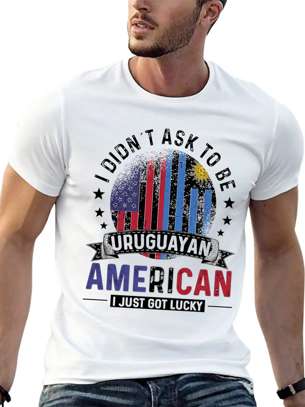 Uruguayan American Flags Pride Uruguay Flag Essential Cotton Tee For Daily Outfits – Unisex Style