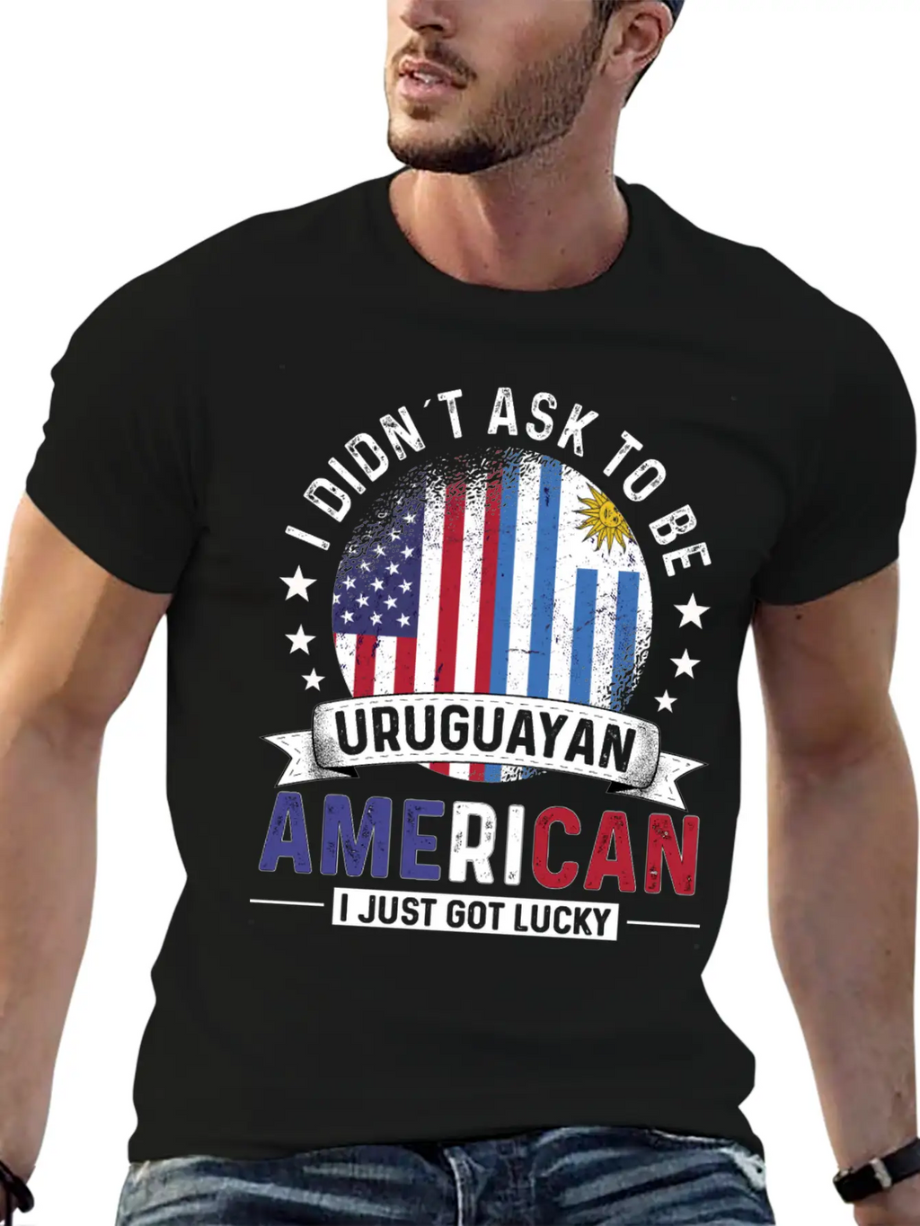 Uruguayan American Flags Pride Uruguay Flag Essential Cotton Tee For Daily Outfits – Unisex Style