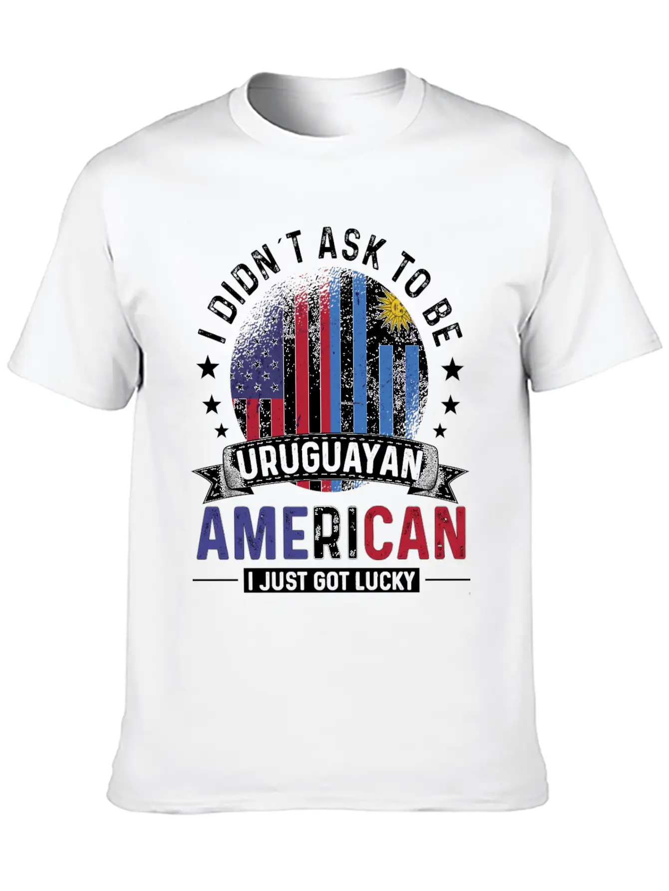 Uruguayan American Flags Pride Uruguay Flag Essential Cotton Tee For Daily Outfits – Unisex Style
