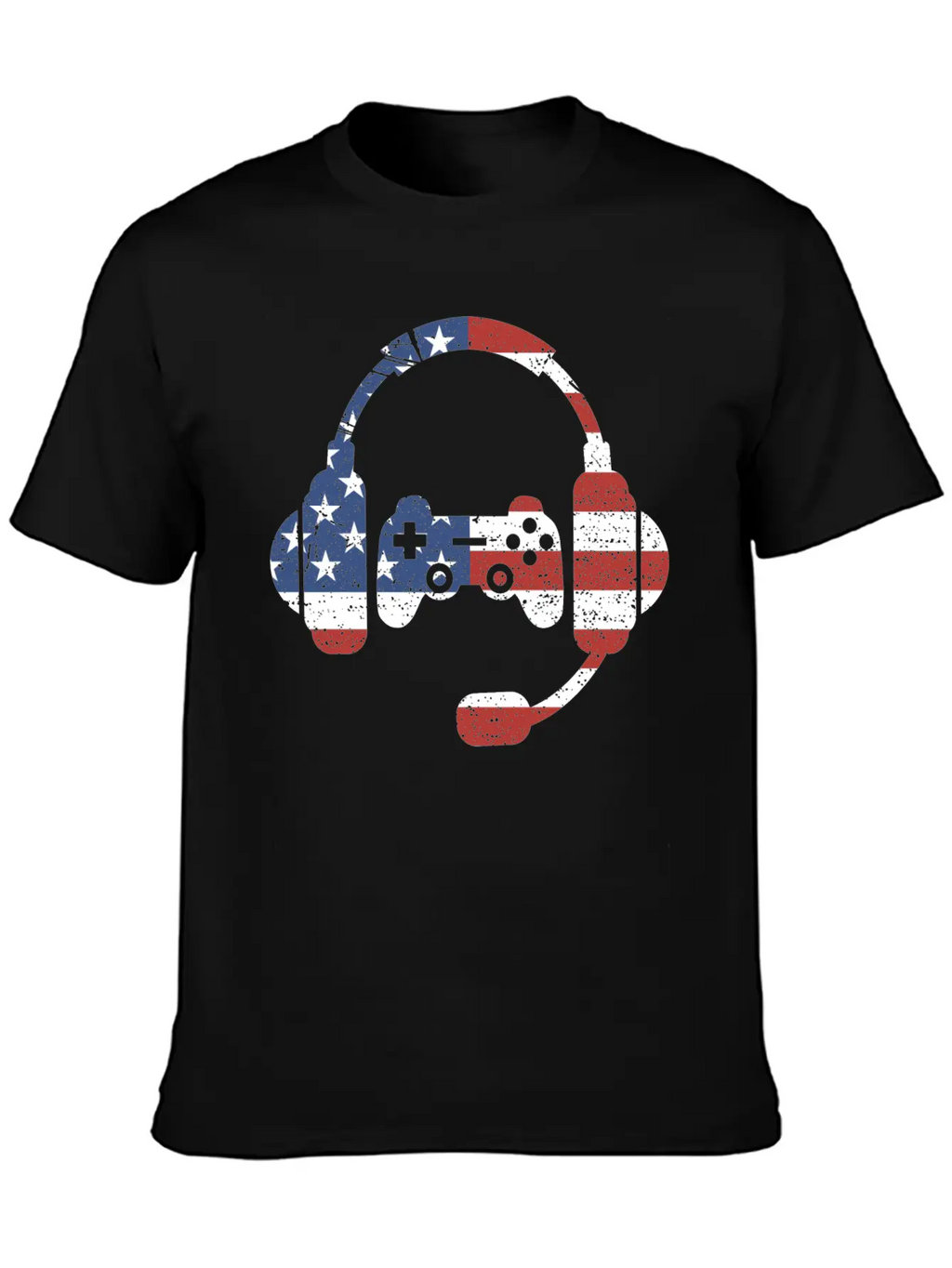 US Flag Gaming - Gaming Unisex Short Sleeve Soft Cotton T-Shirt – Casual Everyday Wear