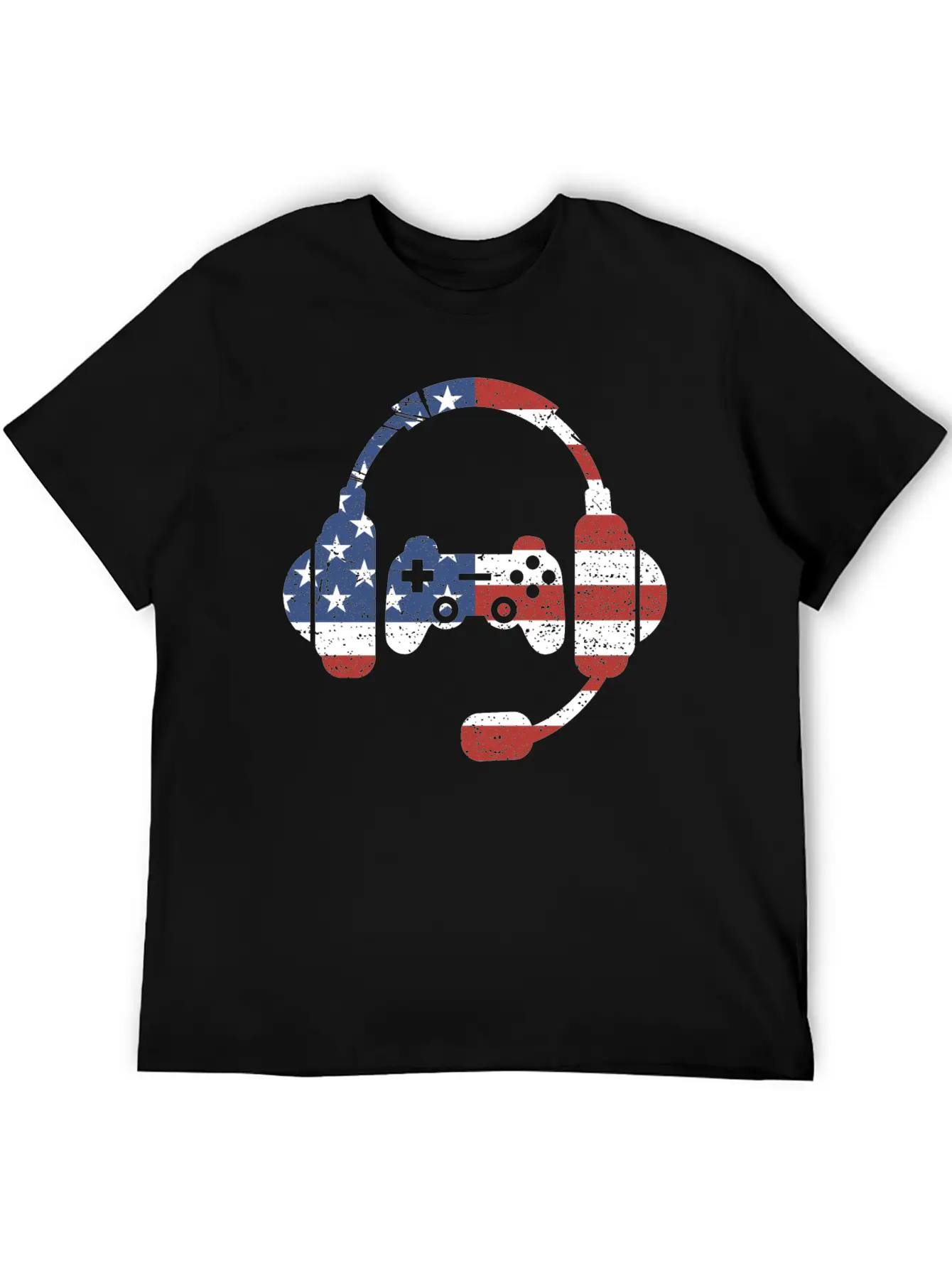 US Flag Gaming - Gaming Unisex Short Sleeve Soft Cotton T-Shirt – Casual Everyday Wear