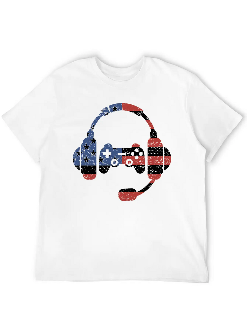 US Flag Gaming - Gaming Unisex Short Sleeve Soft Cotton T-Shirt – Casual Everyday Wear