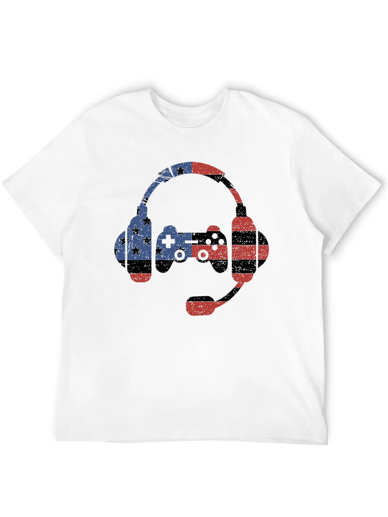 US Flag Gaming - Gaming Unisex Short Sleeve Soft Cotton T-Shirt – Casual Everyday Wear
