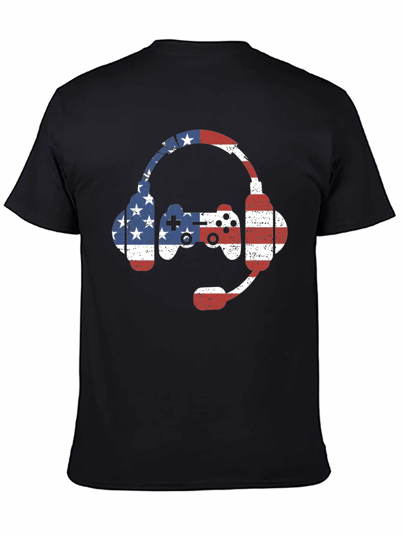 US Flag Gaming - Gaming Unisex Short Sleeve Soft Cotton T-Shirt – Casual Everyday Wear